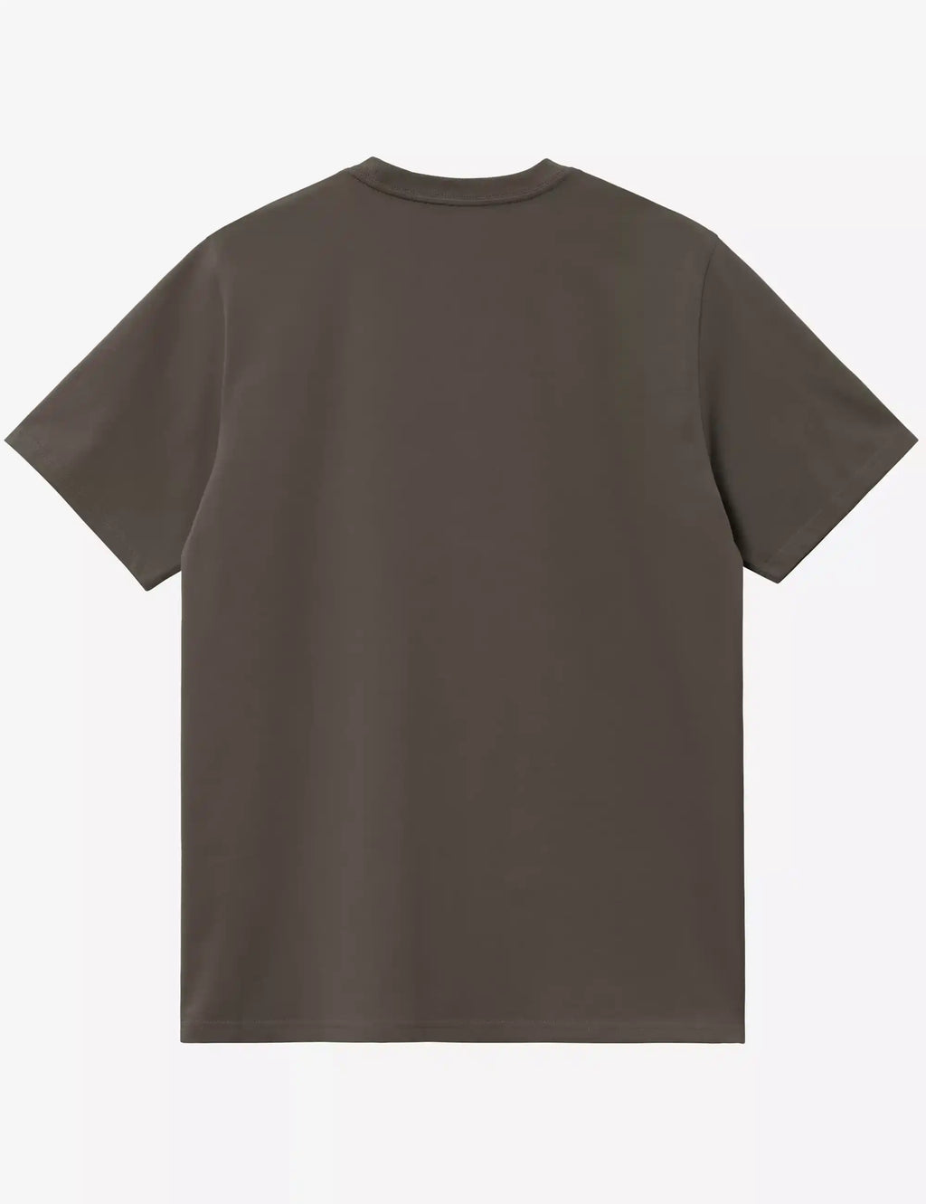 Dark brown short-sleeve t-shirt, back view