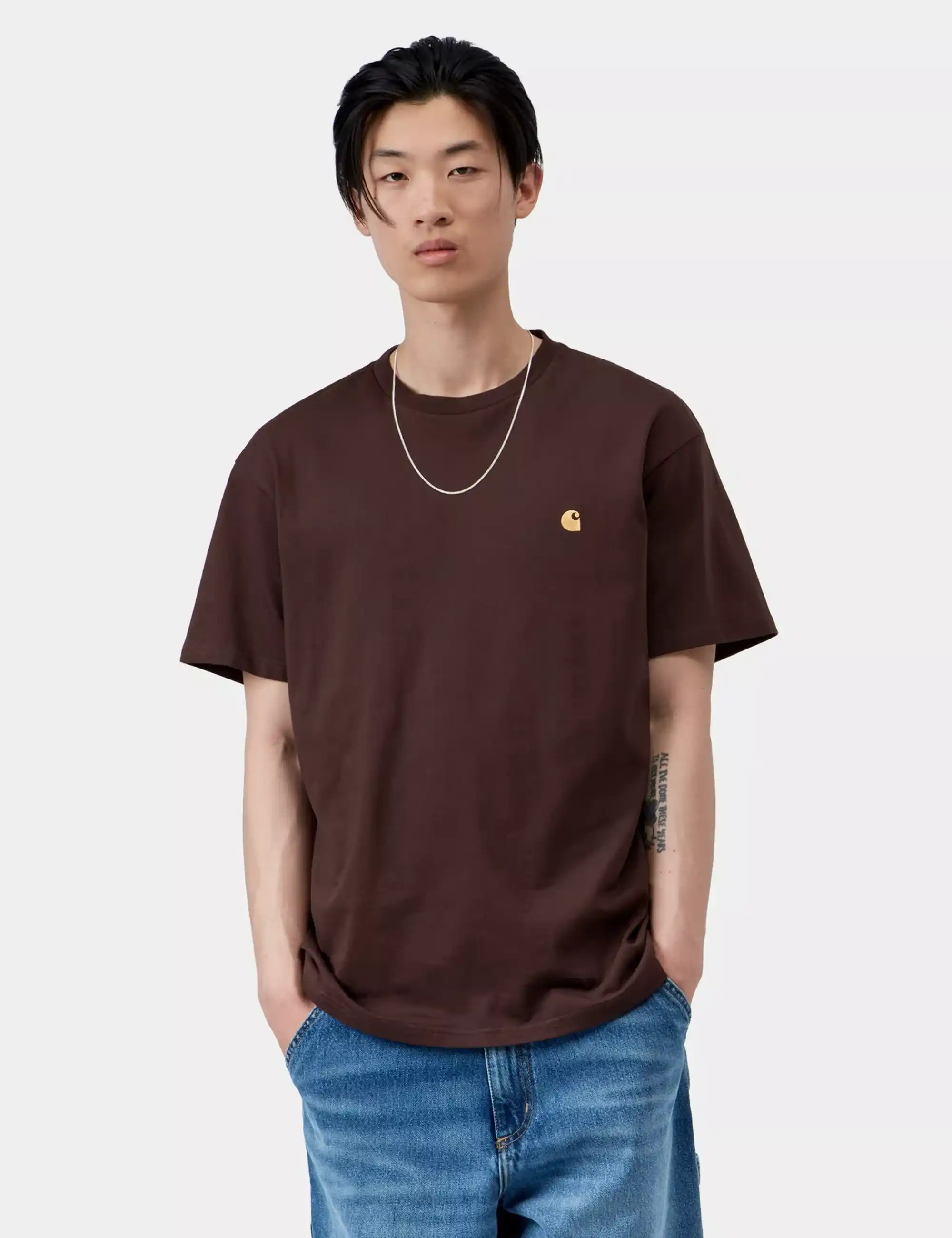 Carhartt WIP Chase T-Shirt - Palisander/Gold