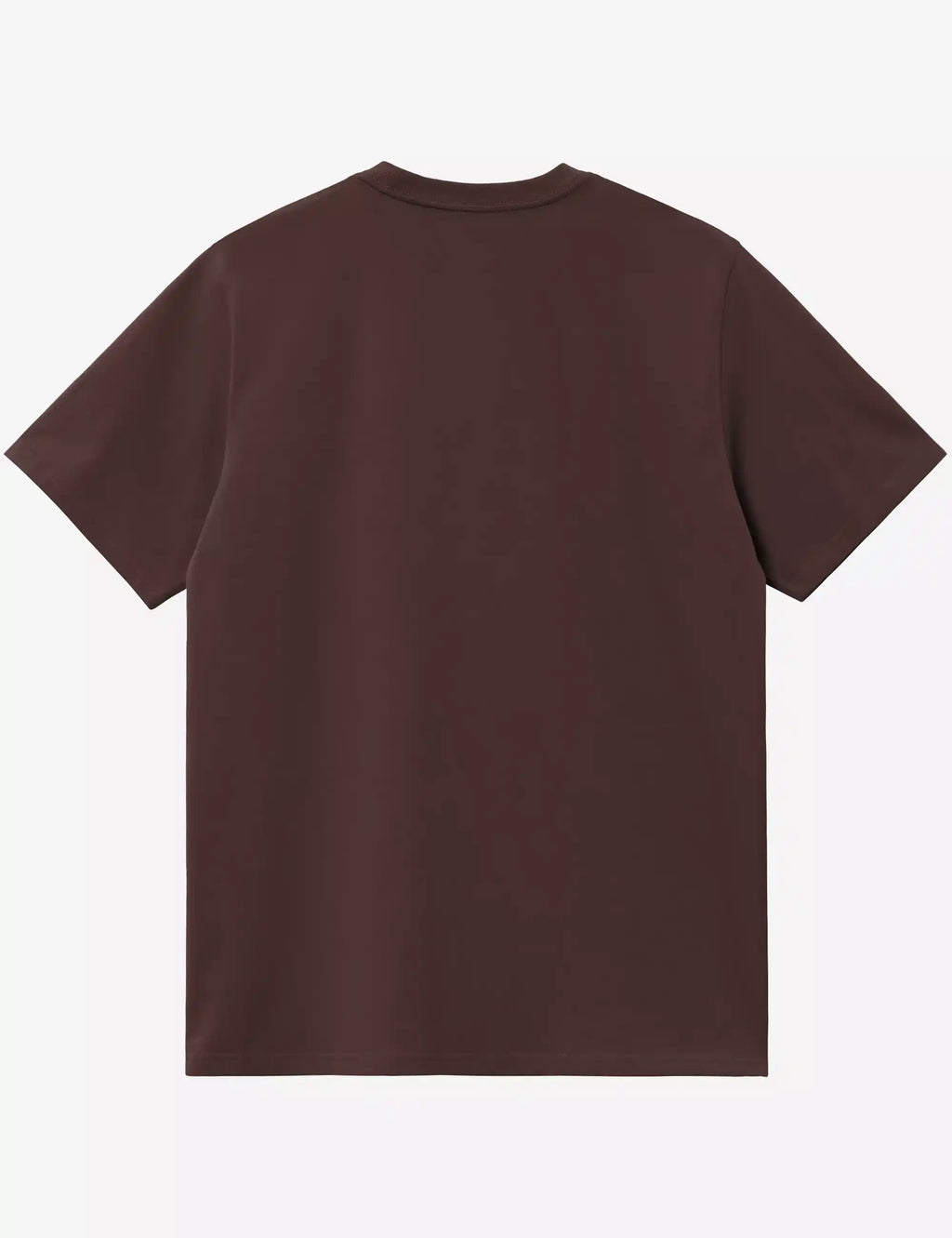 Chase T-shirt flat back in dark brown with crew neck and short sleeves, no logo.