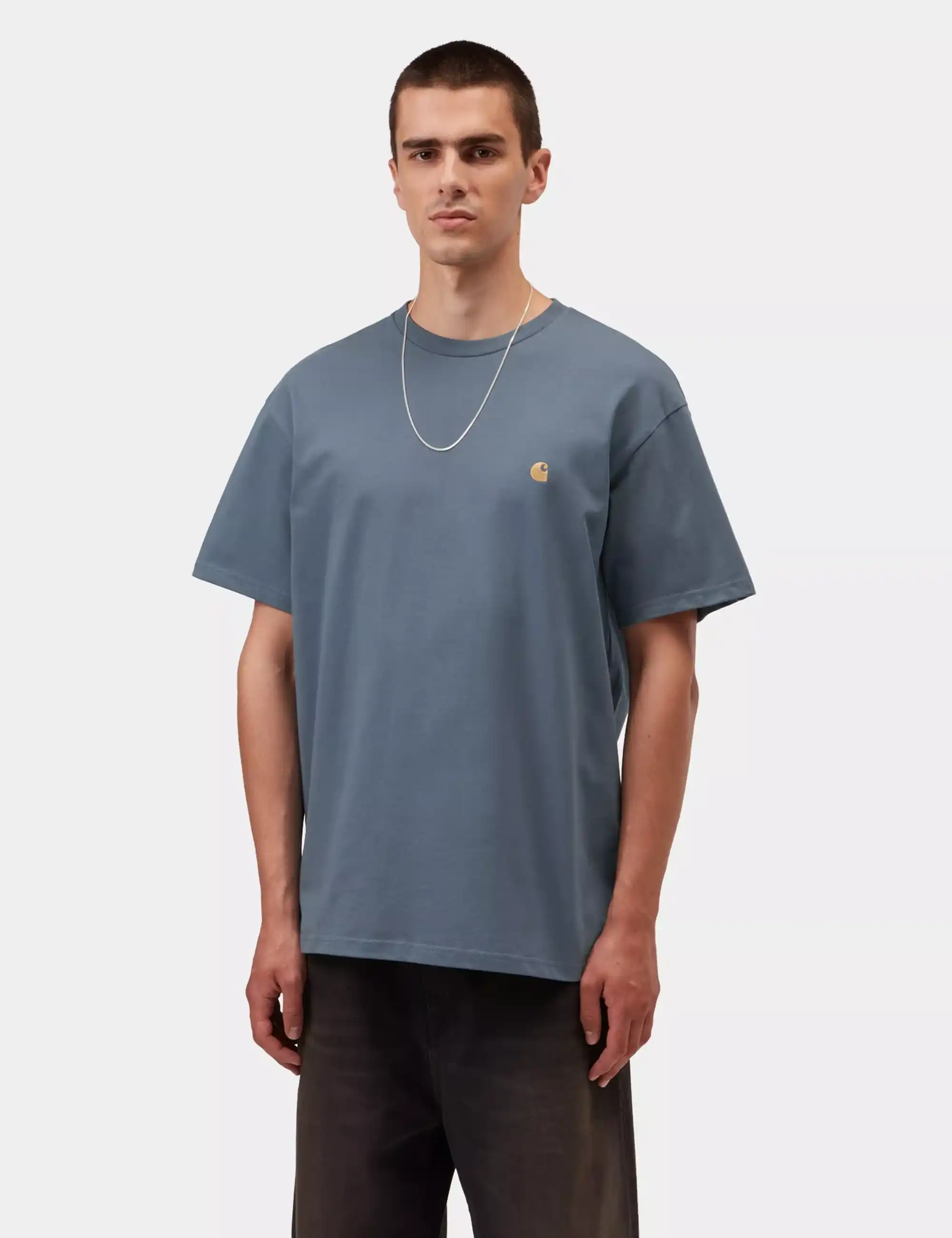 Carhartt WIP Chase T-Shirt - Icesheet/Gold