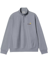 American Script Half Zip Sweatshirt - Shady Blue