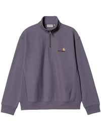American Script Half Zip Sweatshirt - Shady Purple