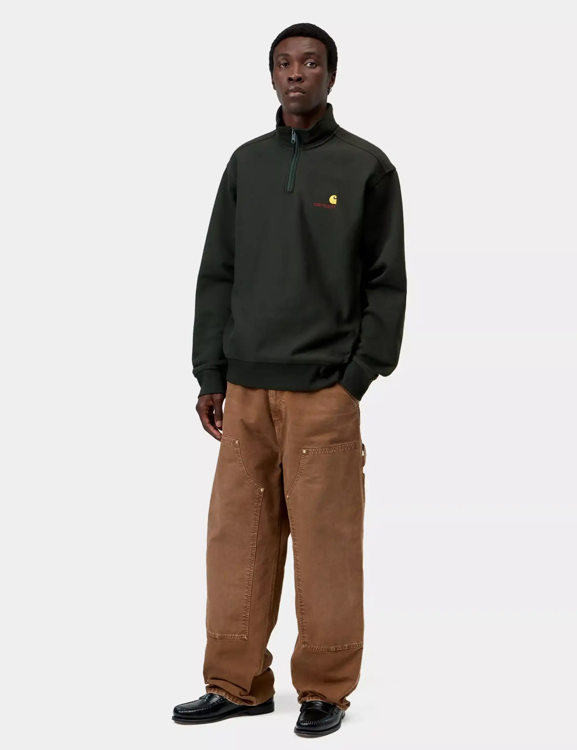 Carhartt WIP Carhartt WIP American Script Half Zip Sweatshirt - Raven