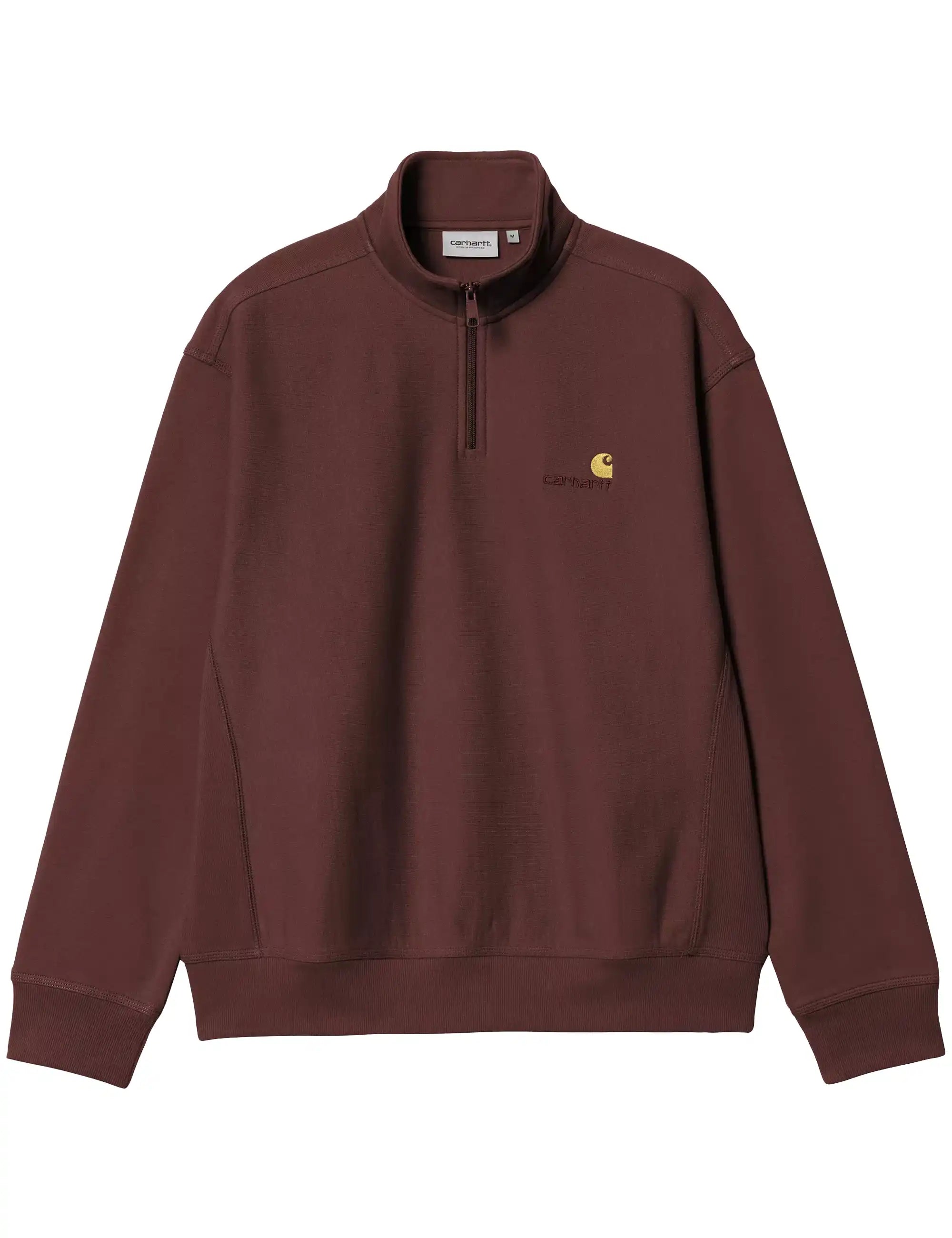Carhartt WIP Carhartt WIP American Script Half Zip Sweatshirt - Amarone