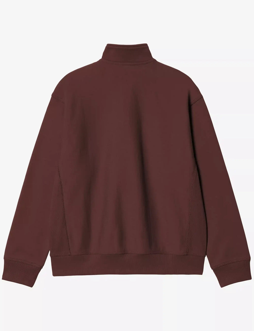 Amarone half-zip sweatshirt, back view with ribbed hem and long sleeves