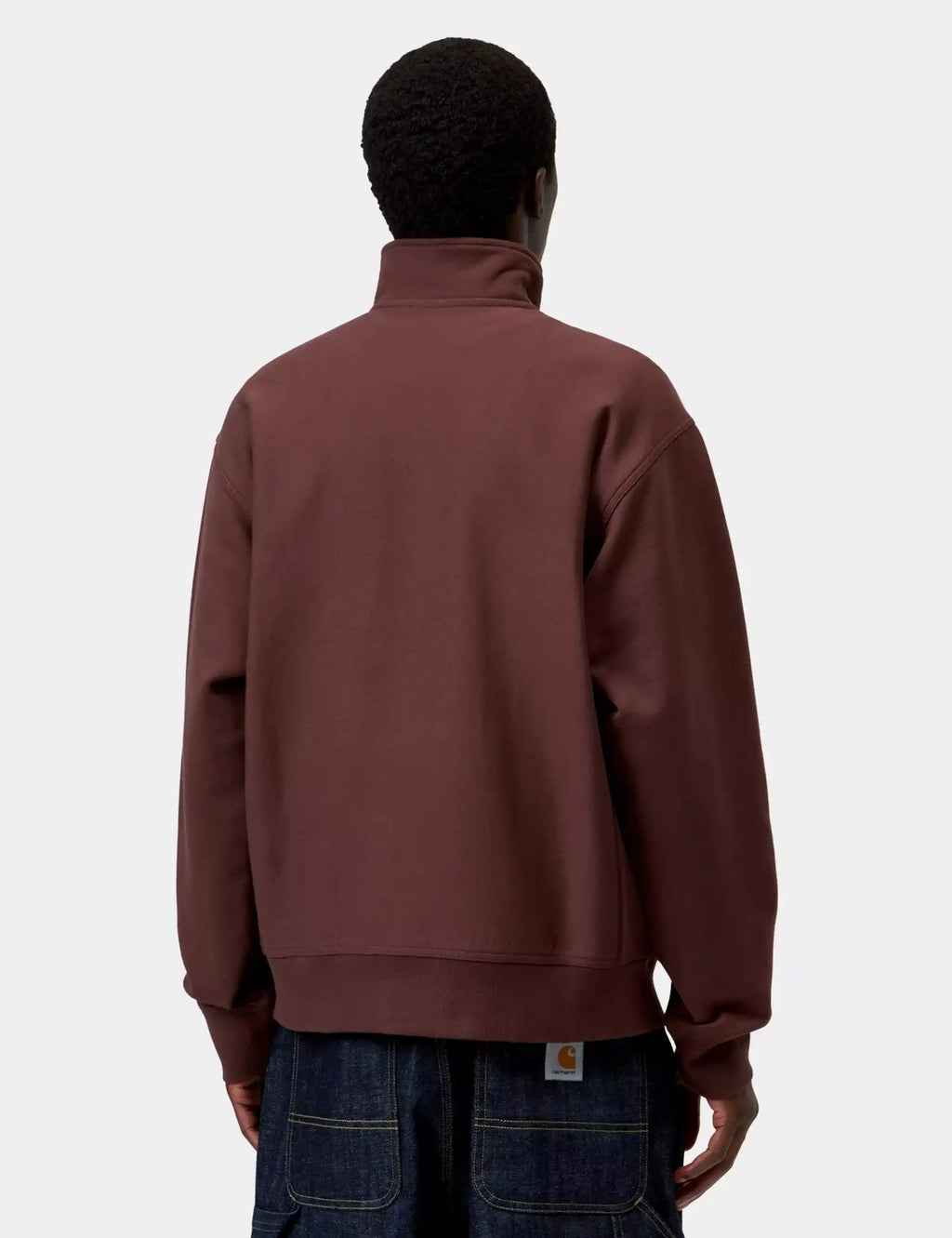 Amarone half-zip sweatshirt, back yoke and full-length sleeves, ribbed cuffs