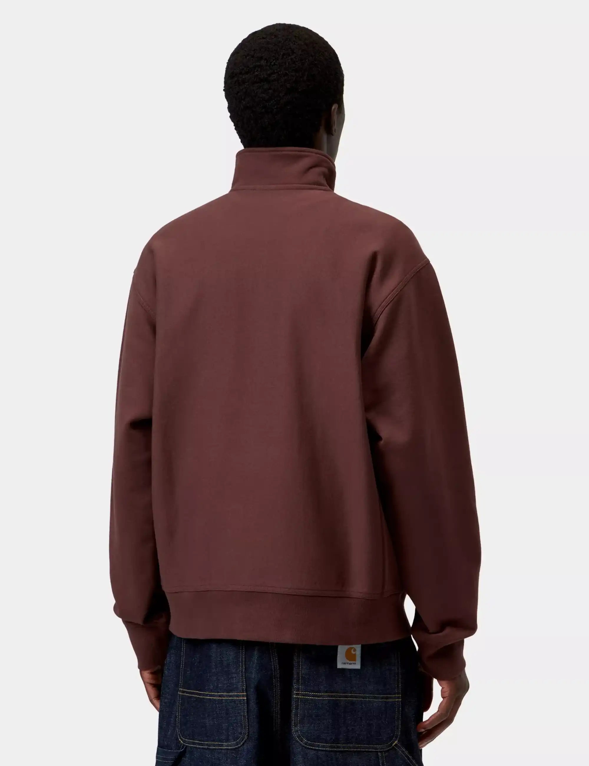 Carhartt WIP Carhartt WIP American Script Half Zip Sweatshirt - Amarone