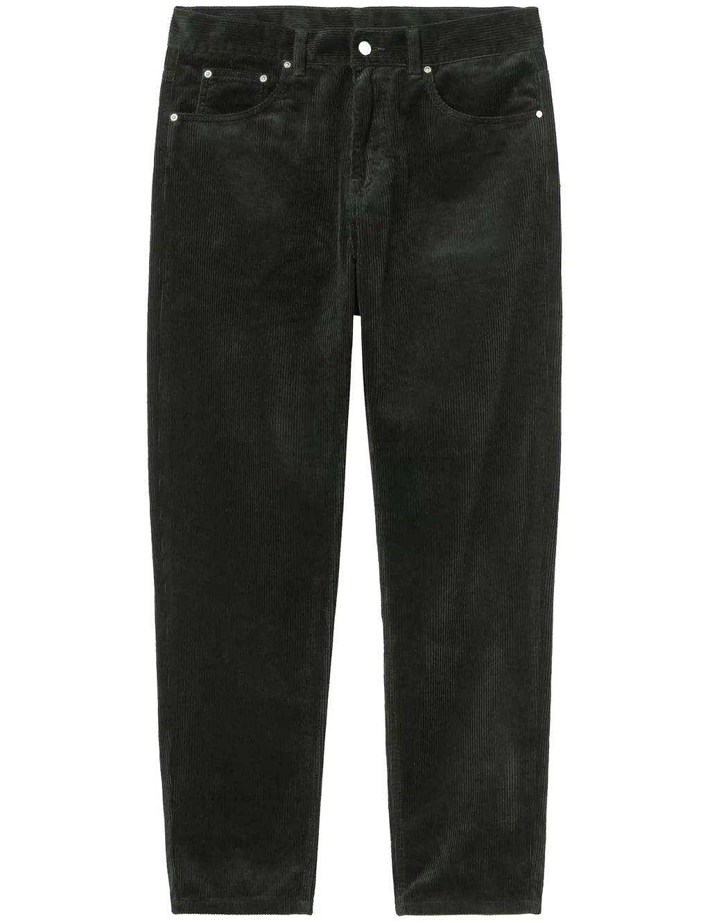 Carhartt WIP Newel corduroy pants, dark gray, button fly, front pockets