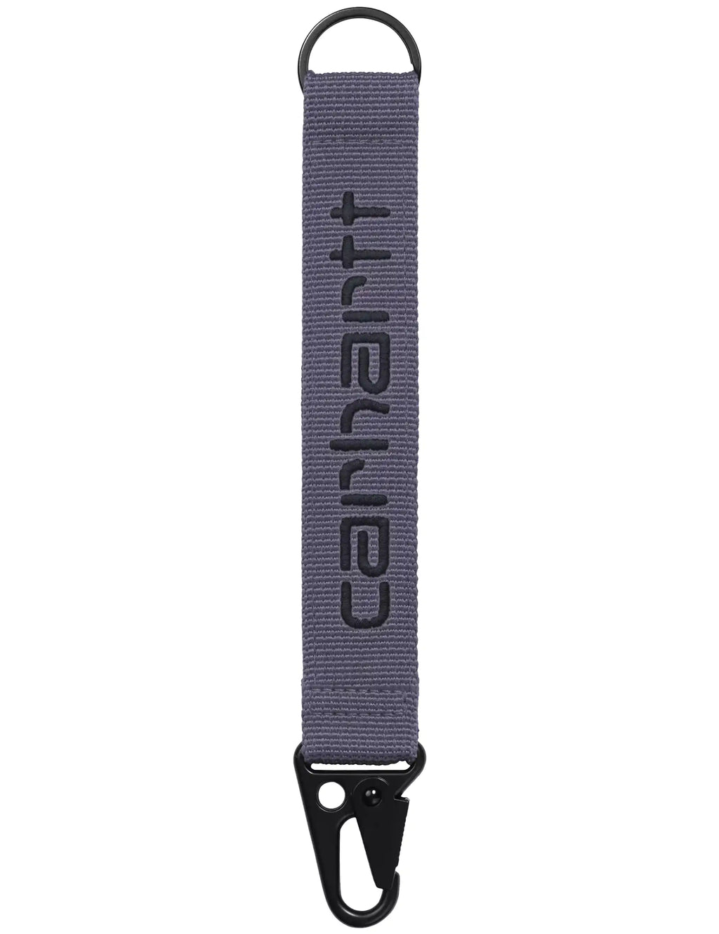 Carhartt WIP keyholder strap with purple webbing and black snap hook