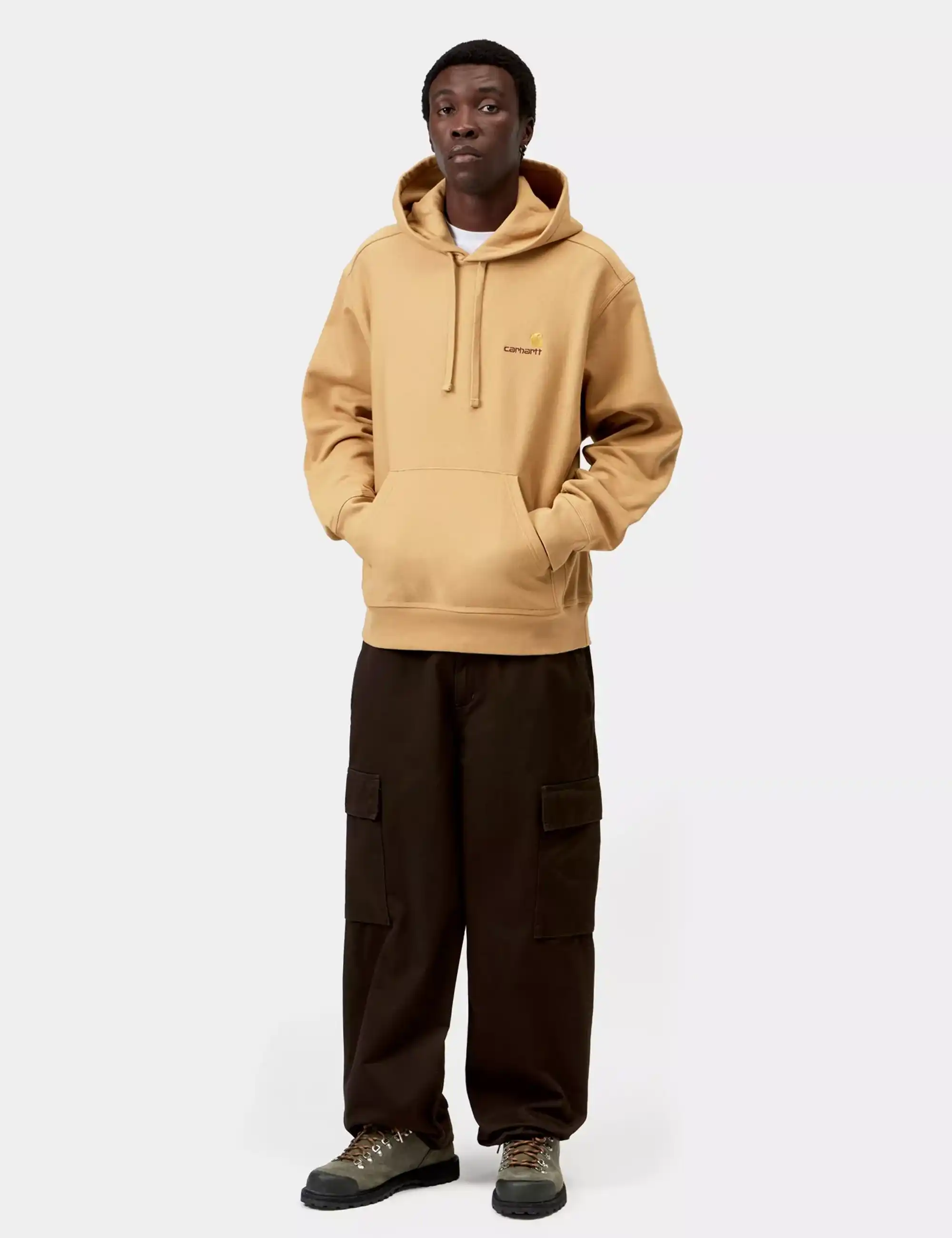 Carhartt WIP Carhartt WIP American Script Hooded Sweatshirt - WIP Dusty H