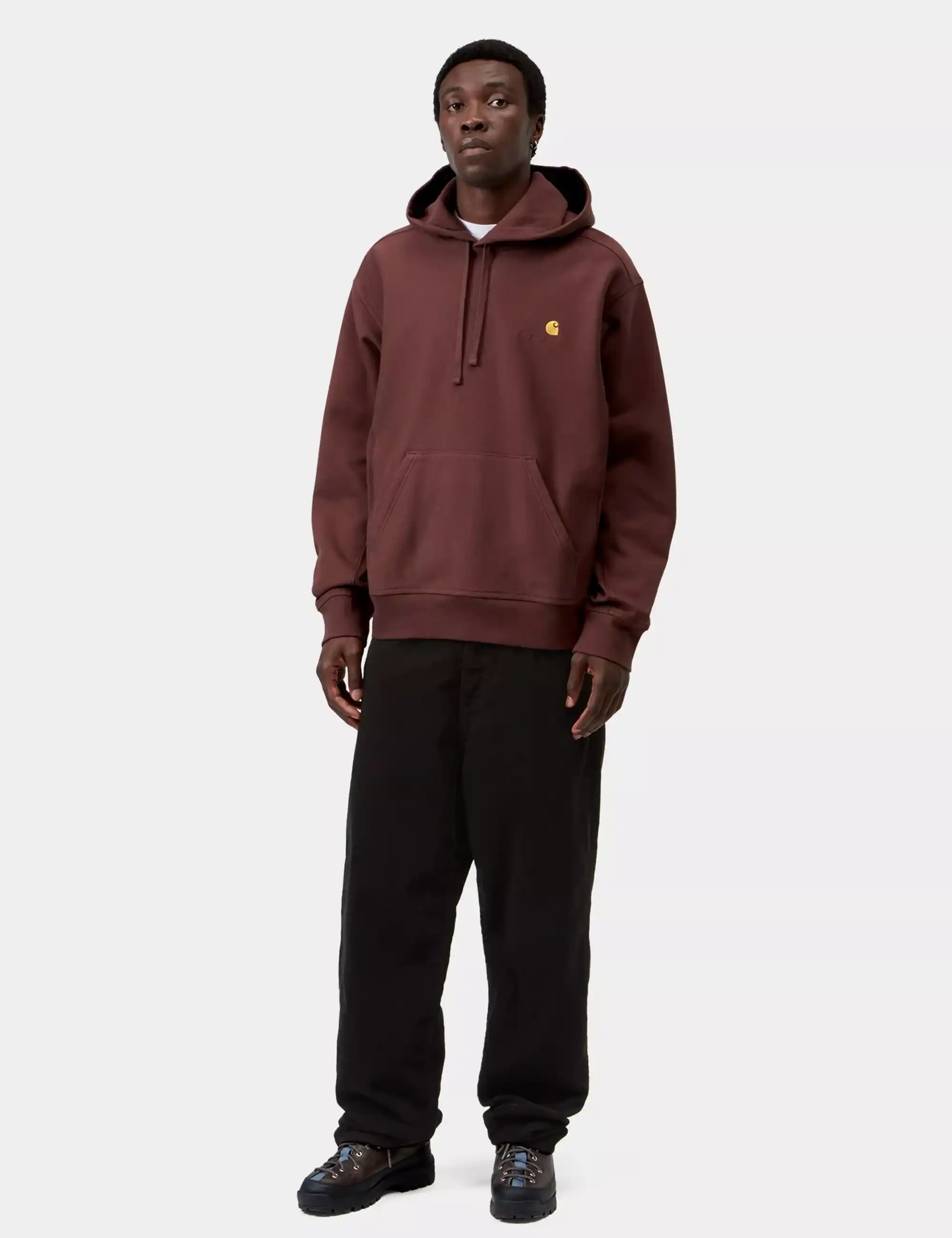 Carhartt WIP Carhartt WIP American Script Hooded Sweatshirt - Amarone