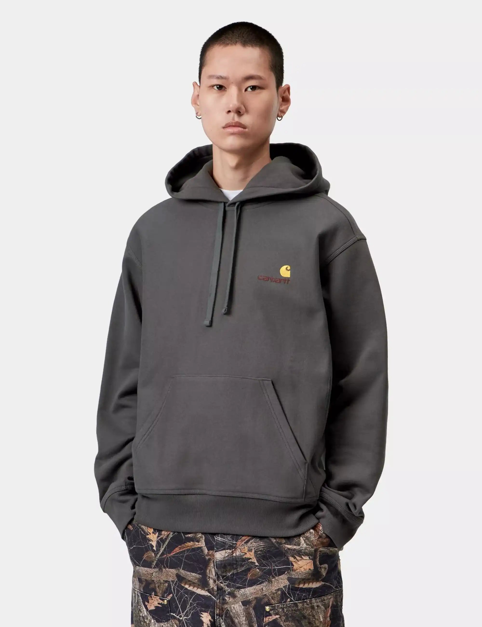 Carhartt WIP Carhartt WIP American Script Hooded Sweatshirt - Graphite