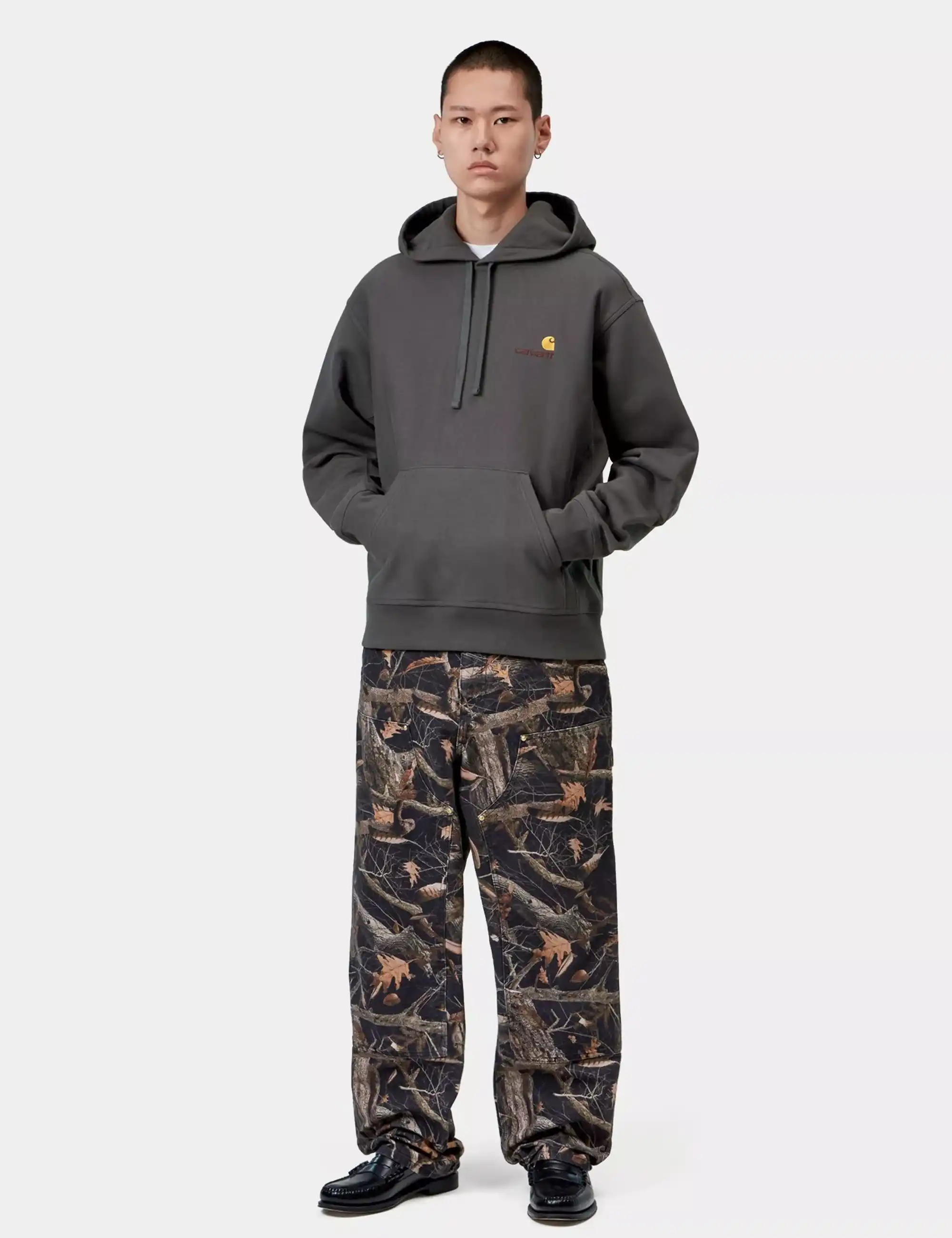 Carhartt WIP Carhartt WIP American Script Hooded Sweatshirt - Graphite