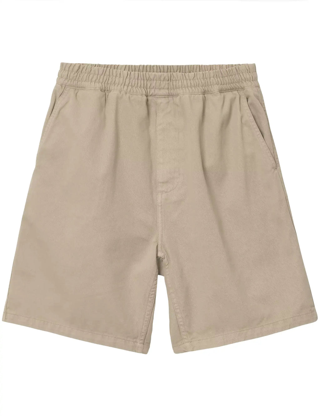 Flint beige shorts with elastic waistband and back yoke seam