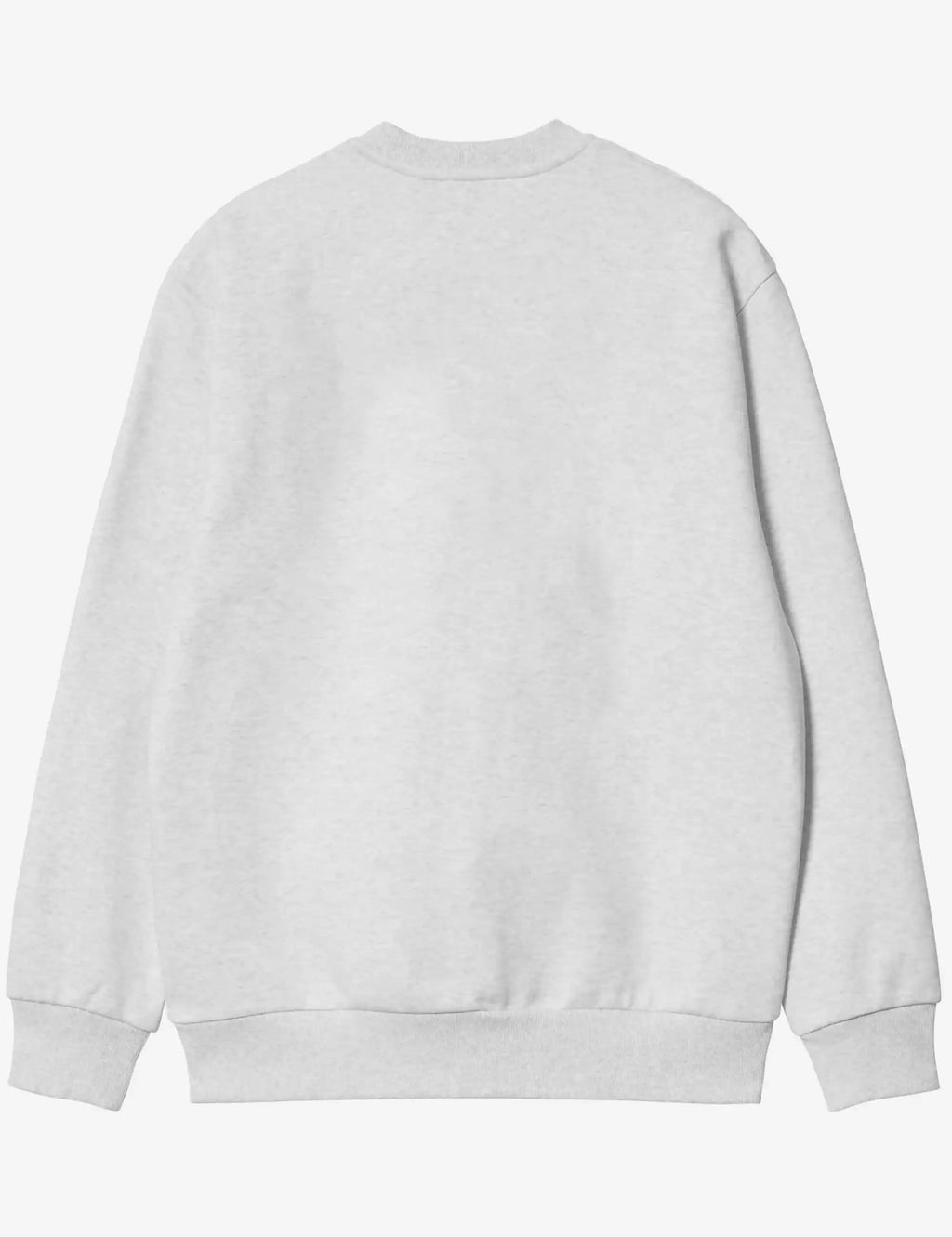 Carhartt crew sweatshirt in ash heather, plain back