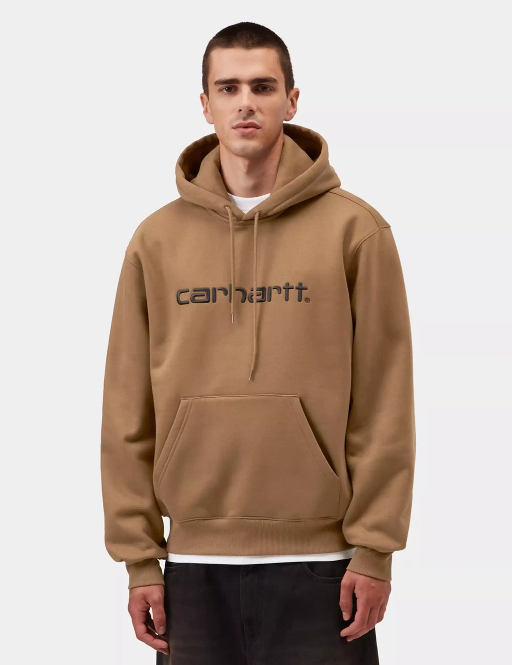 Carhartt WIP Carhartt Hooded Sweatshirt in WIP H Brown/Black — detail 1