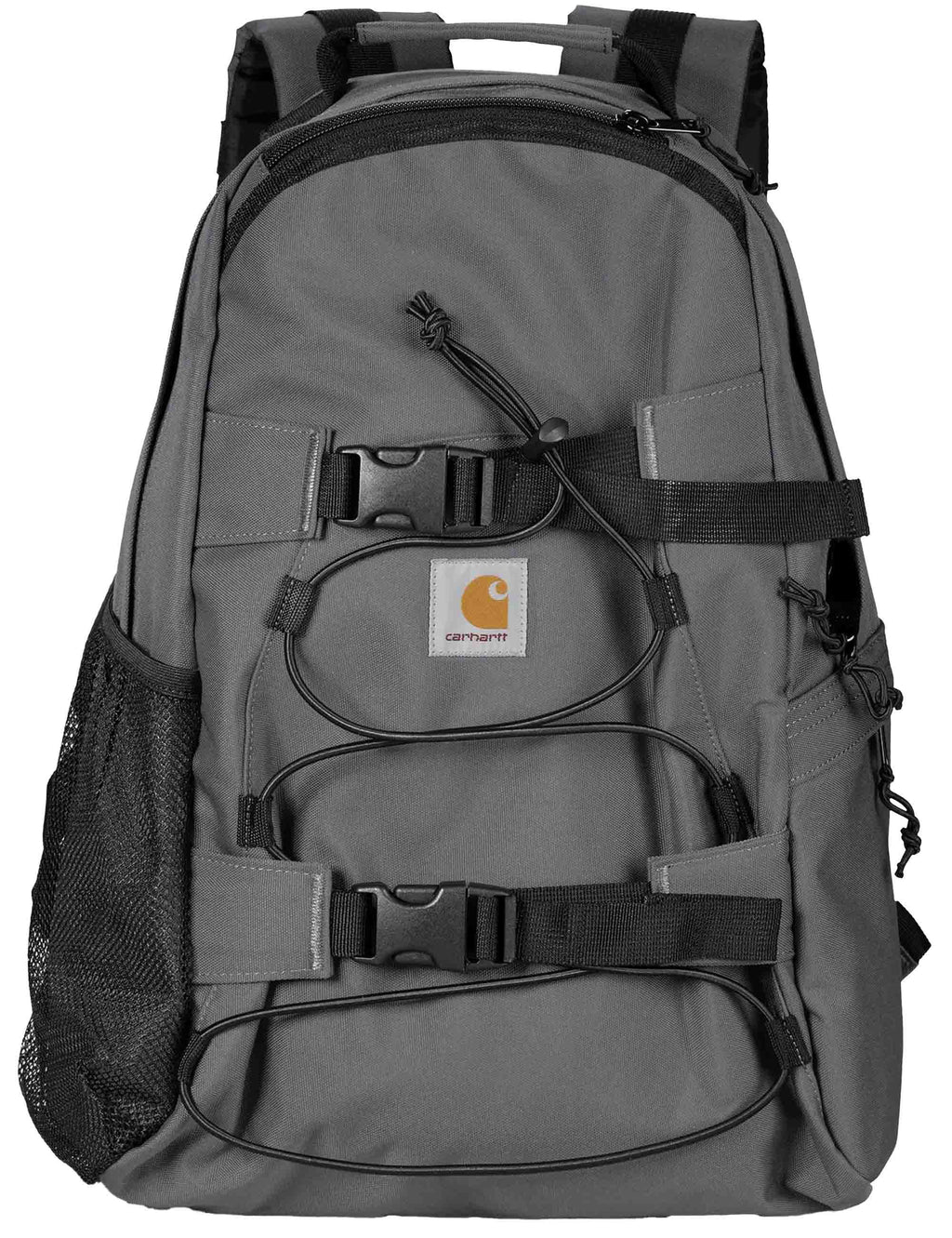Kickflip 25L backpack in grey with mesh side panels and front organizer pockets