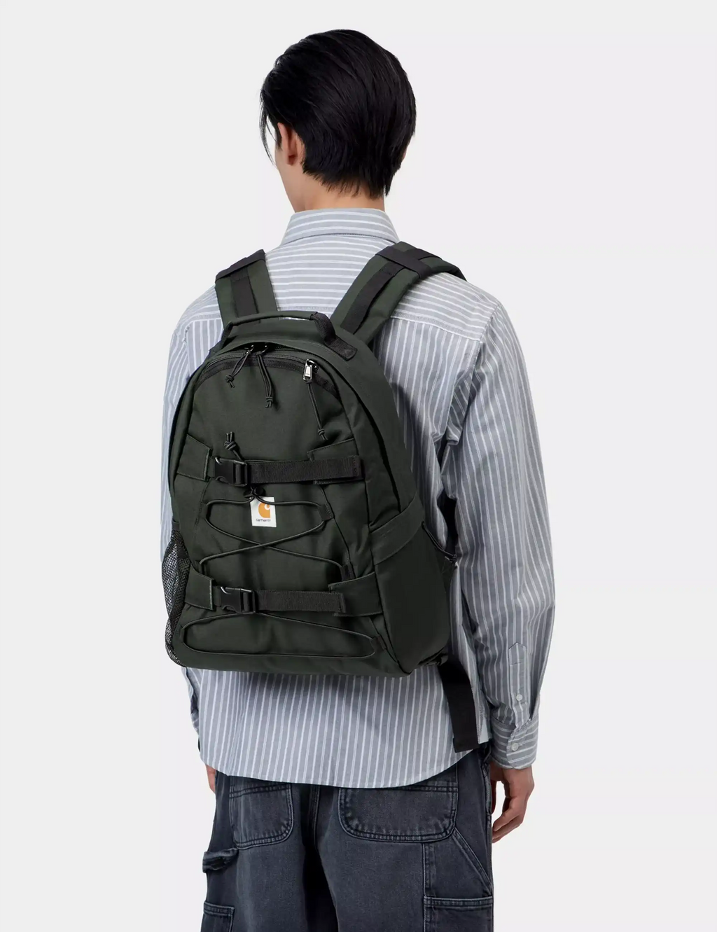 Kickflip 25L backpack in dark olive green with adjustable padded back straps