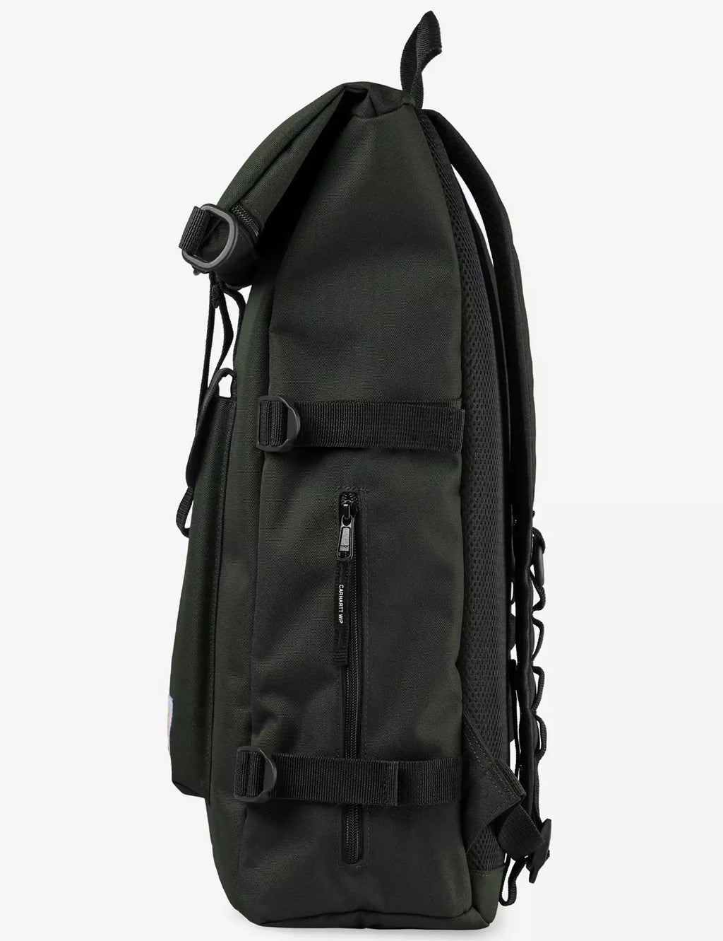22L backpack side view with top handle loop and adjustable straps