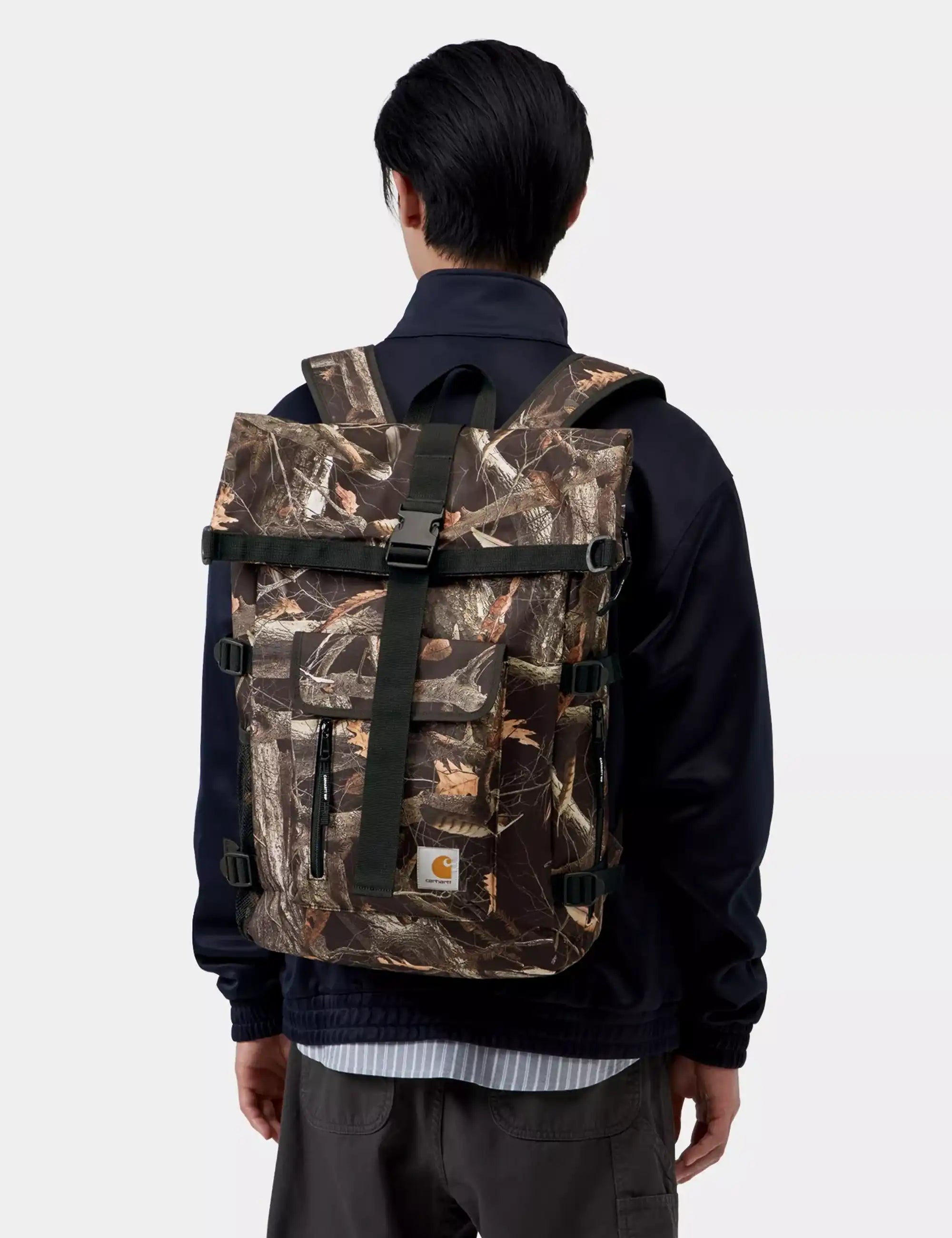 Carhartt WIP Philis Backpack 22L - Camo Feather Tree, Black