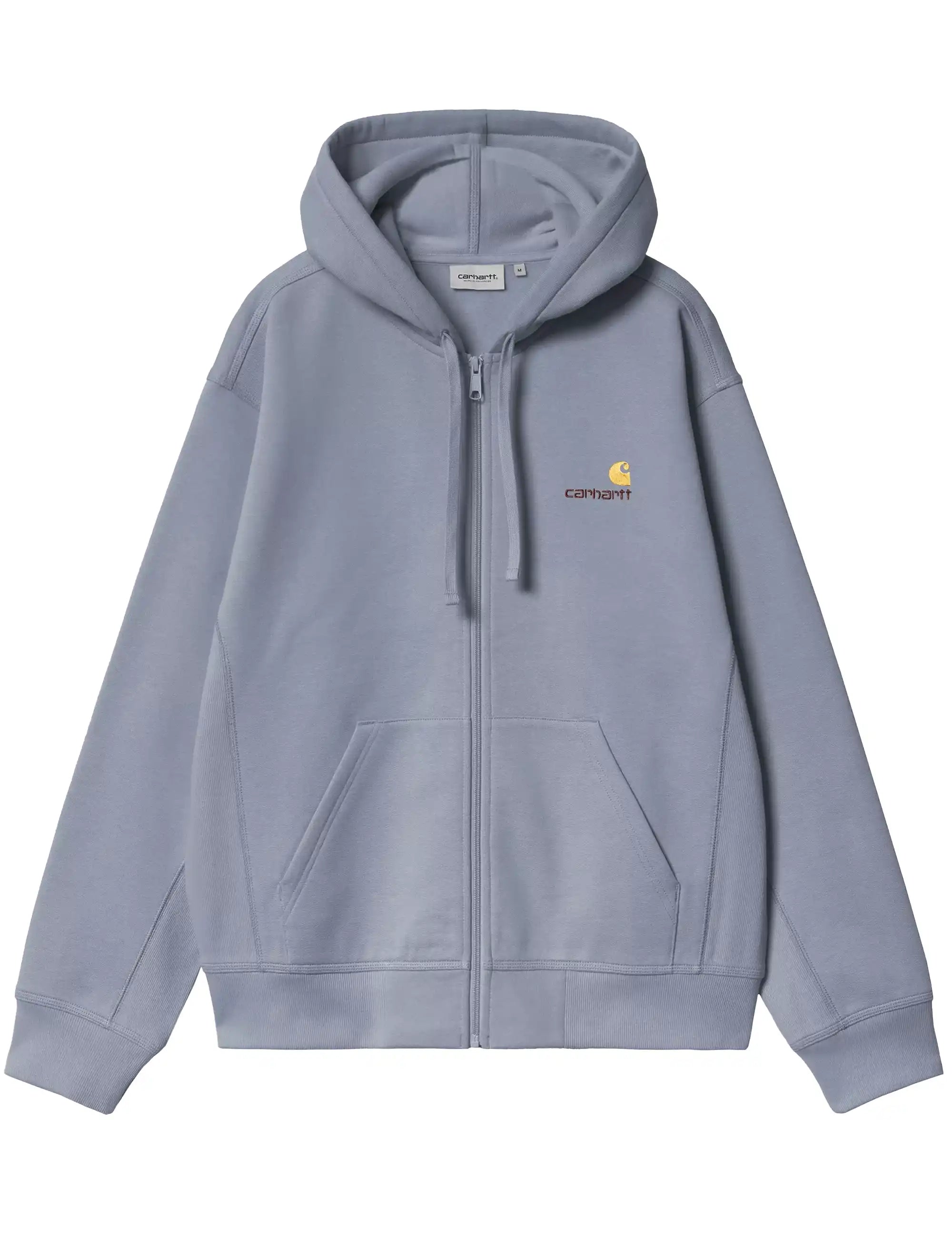 Carhartt WIP American Script Hooded Jacket - Shady Blue