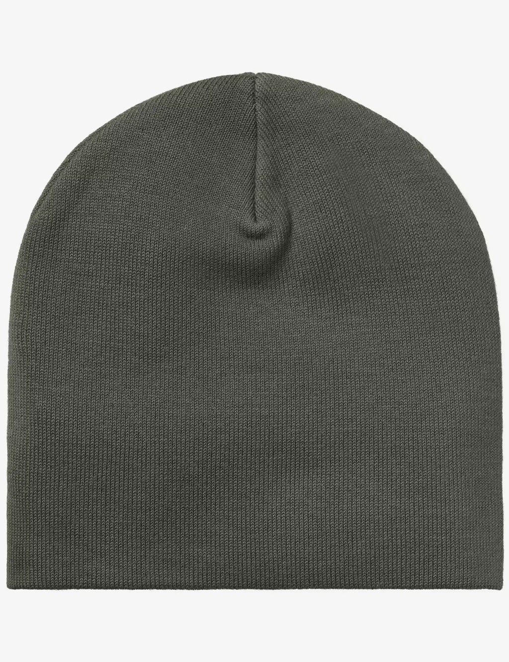 Carhartt WIP Scripter beanie hat in dark olive knit, plain cuff