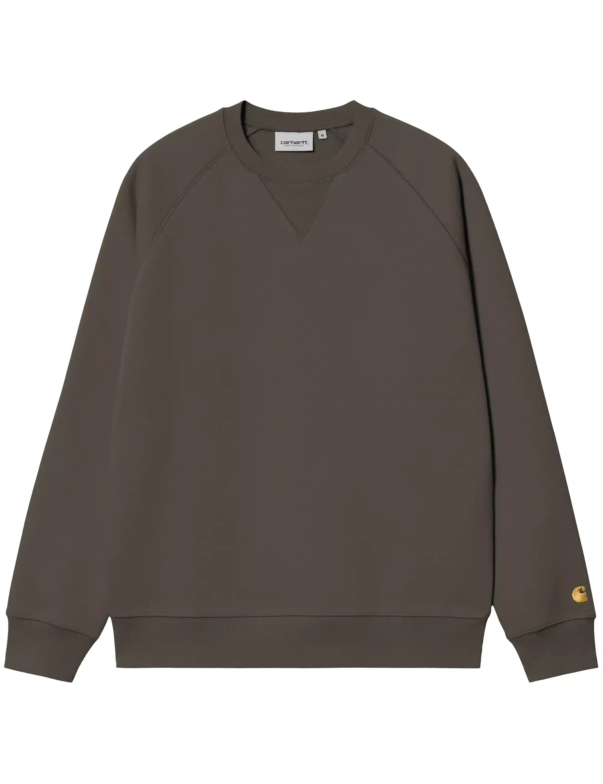 Carhartt WIP Chase Crew Sweatshirt - Shungite/Gold