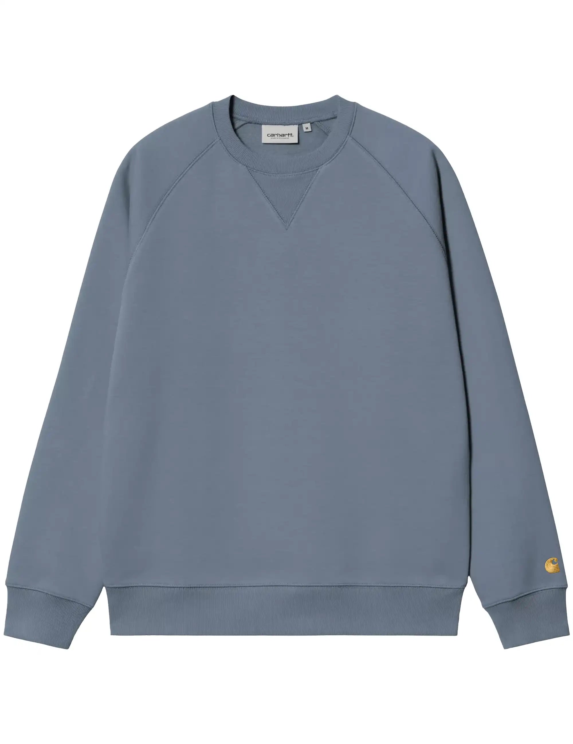 Carhartt WIP Chase Crew Sweatshirt - Icesheet/Gold