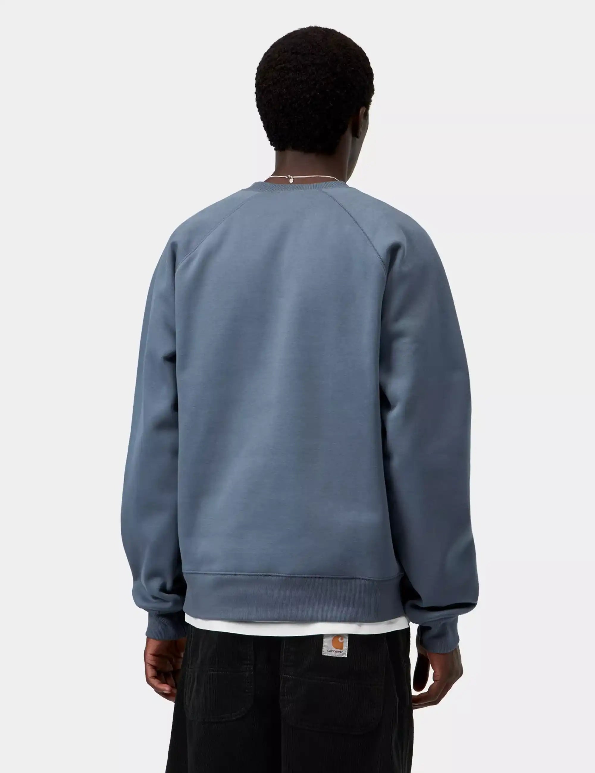 Carhartt WIP Chase Crew Sweatshirt - Icesheet/Gold