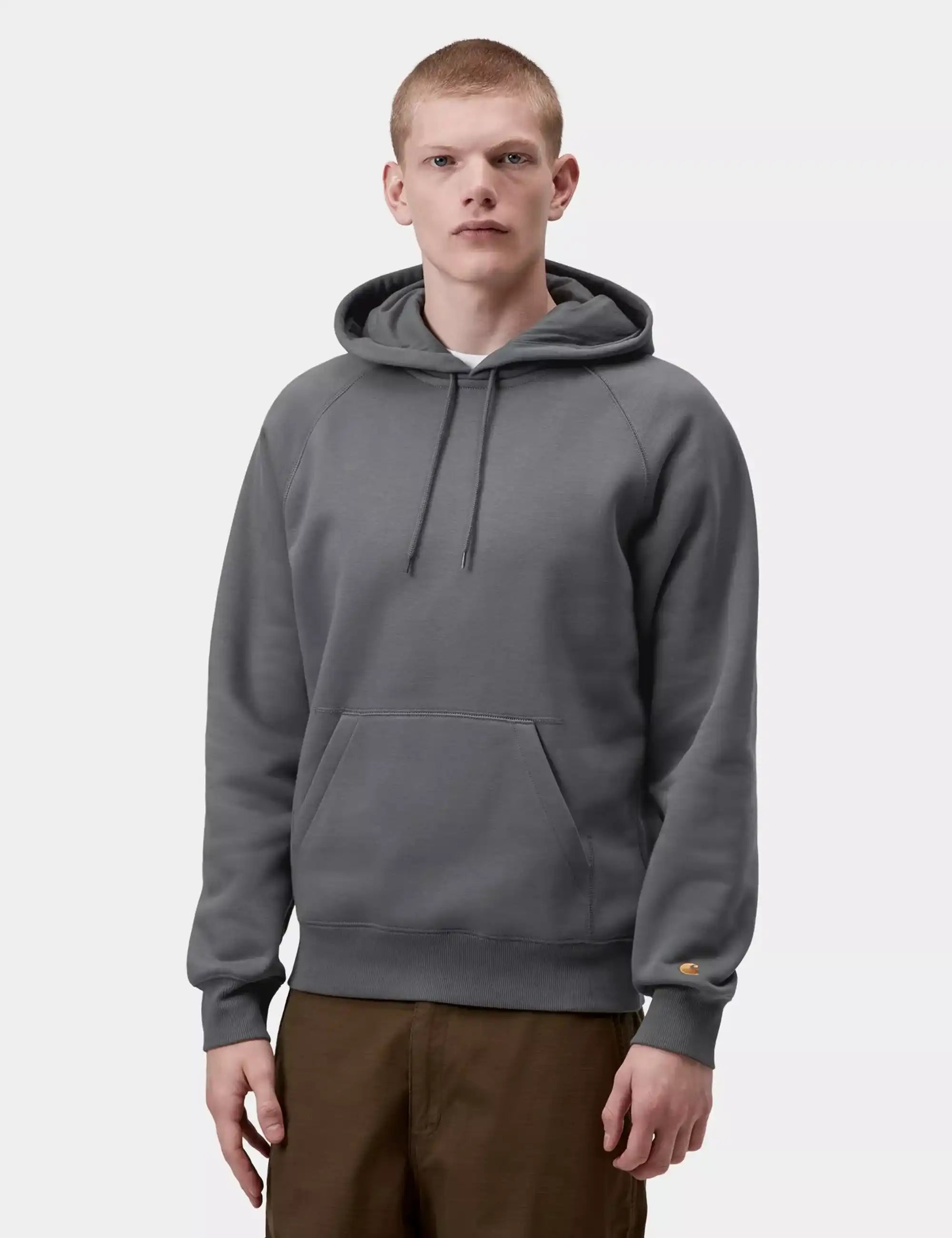 Carhartt WIP Chase Hooded Sweatshirt - Styx/Gold