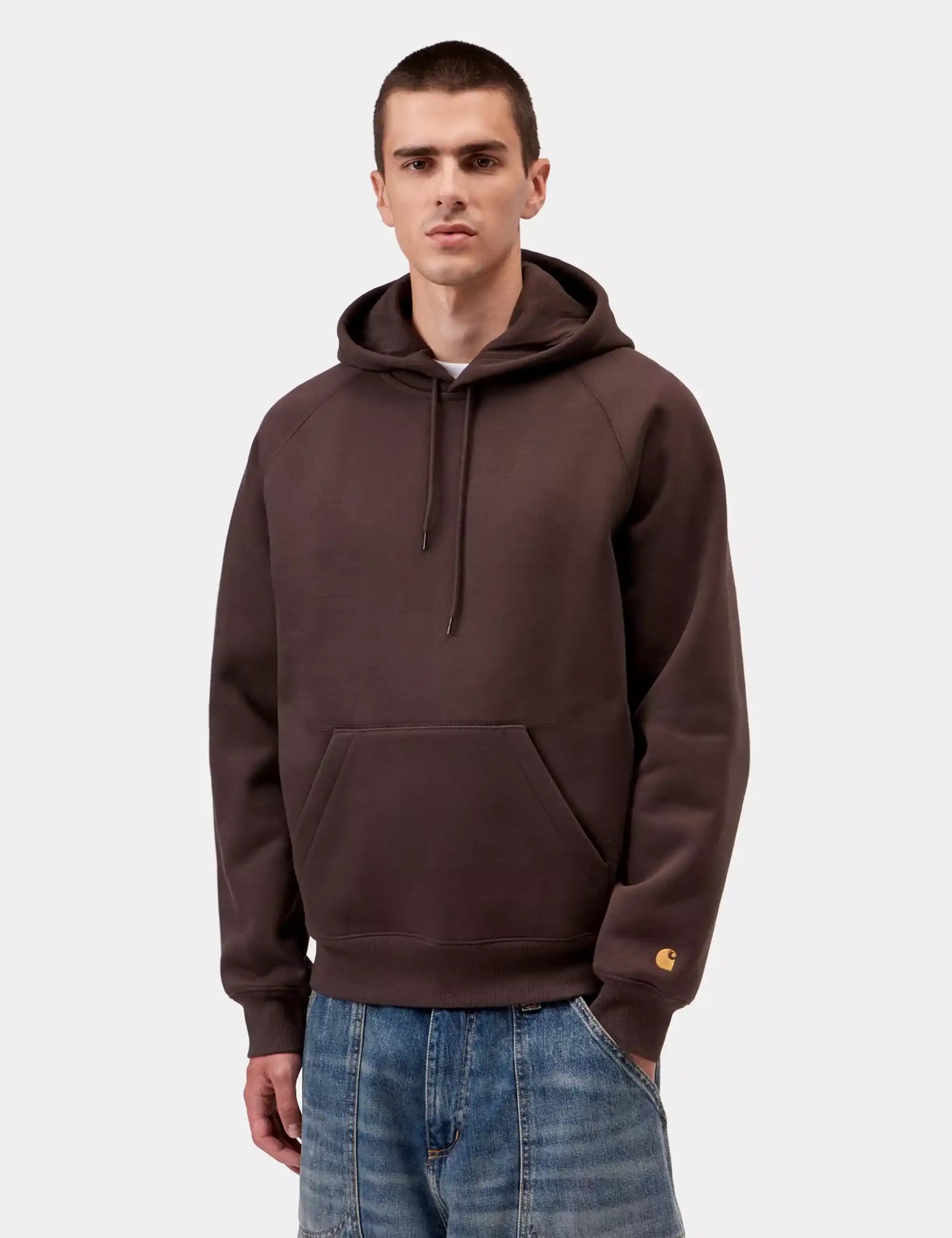 Carhartt WIP Chase Hooded Sweatshirt - Palisander/Gold