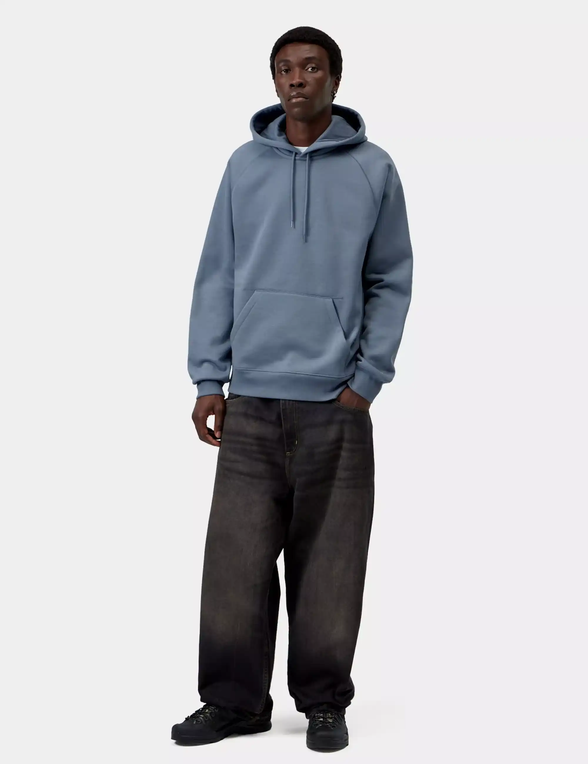 Carhartt WIP Chase Hooded Sweatshirt - Icesheet/Gold