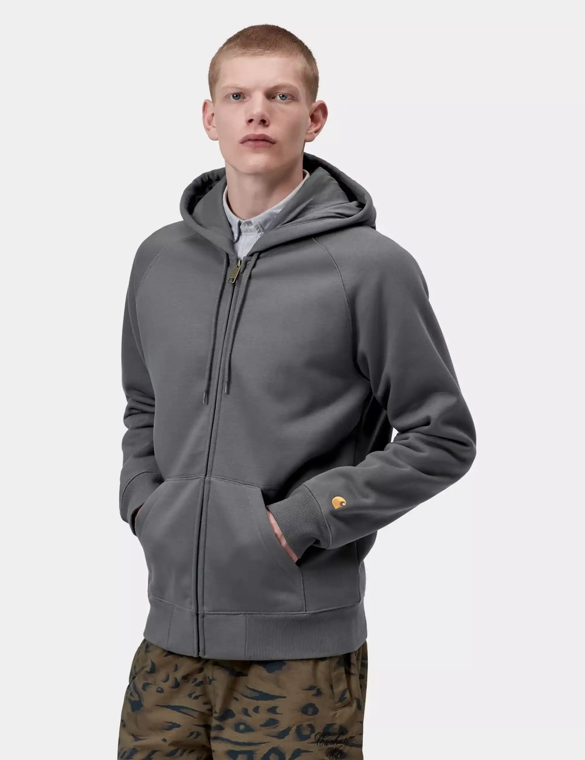 Carhartt WIP Chase Hooded Jacket - Styx/Gold