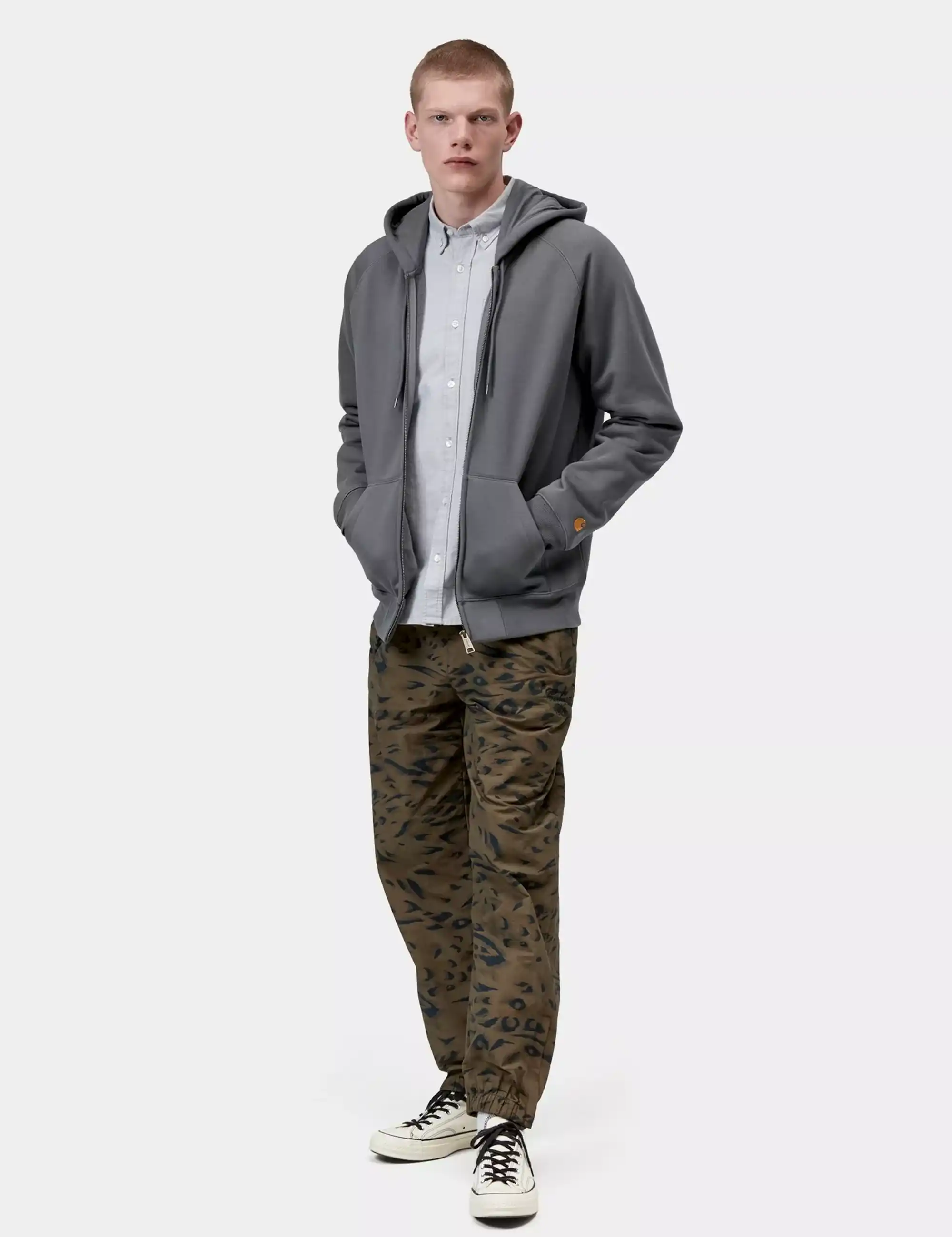 Carhartt WIP Chase Hooded Jacket - Styx/Gold