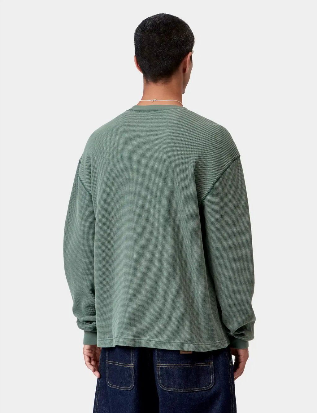 Vista Waffle Long Sleeve T-Shirt - Dark Scarab
