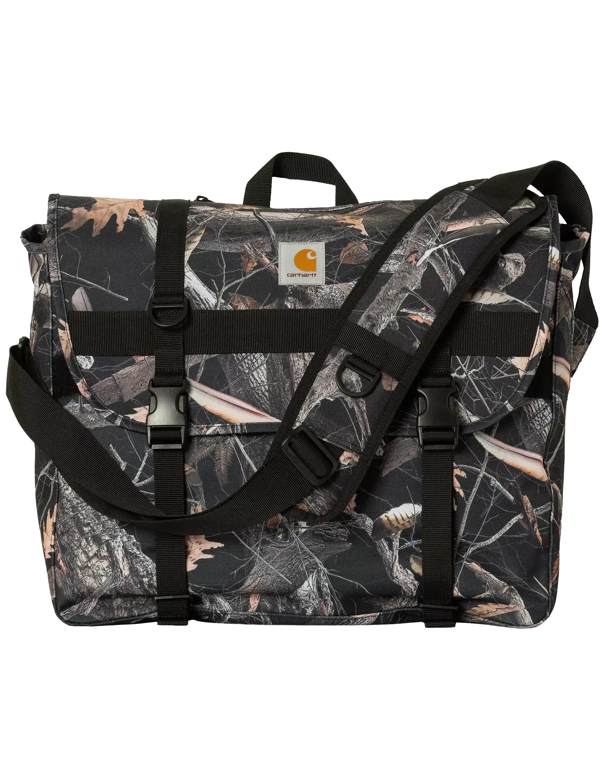 Carhartt WIP Jake Messenger Bag - Camo Feather Tree, Black