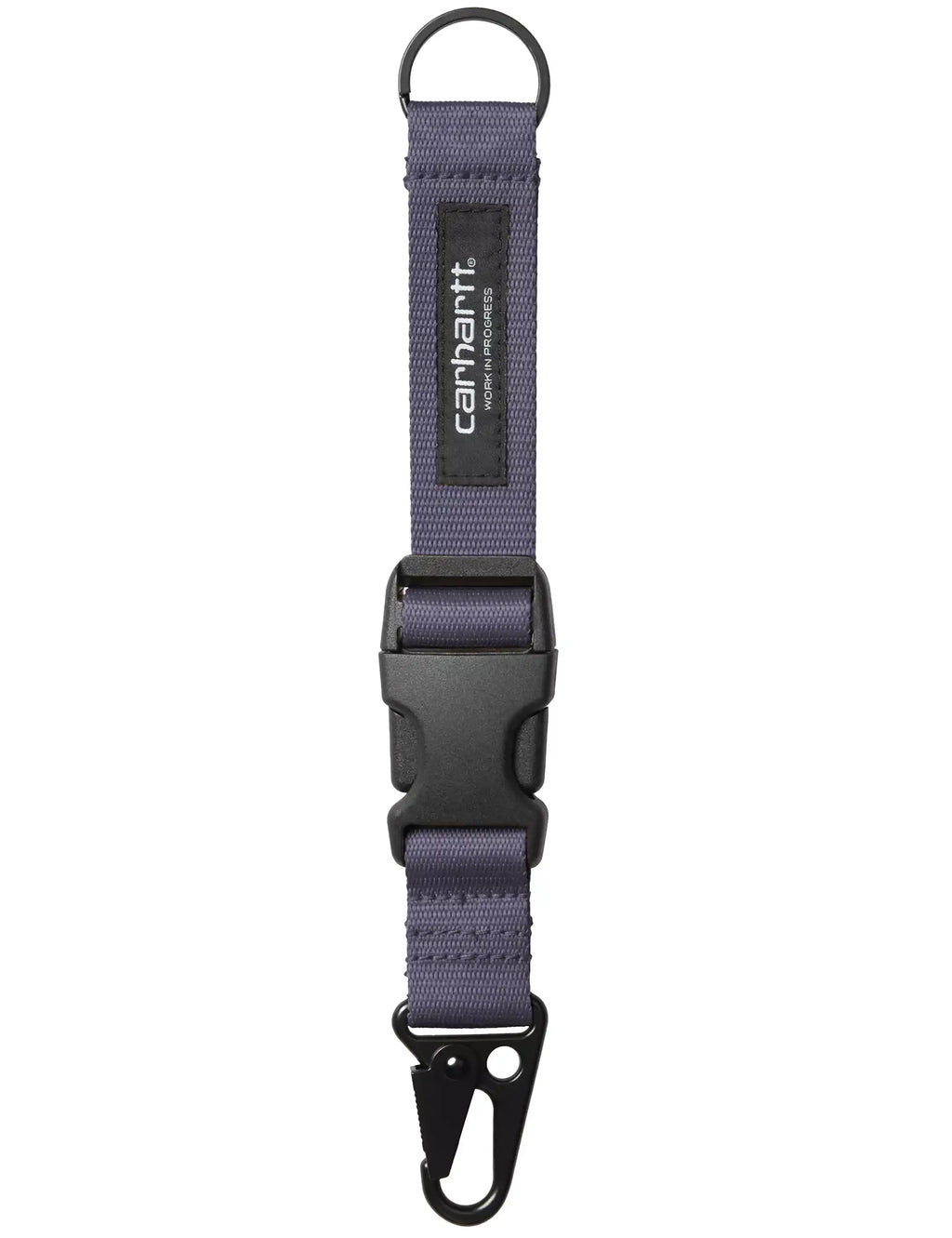 Carhartt WIP Click keyholder with purple webbing strap and black metal hook