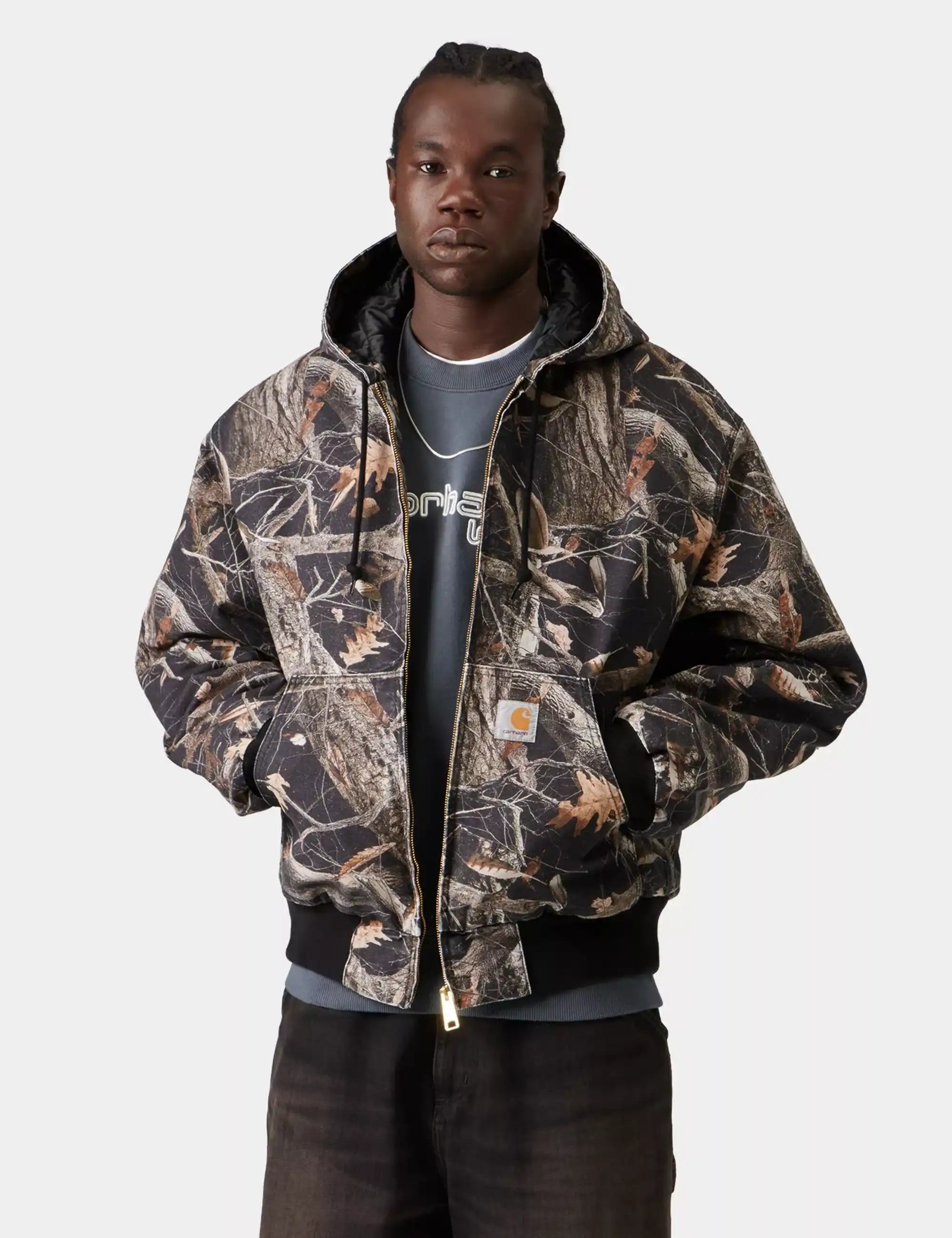 Carhartt WIP Carhartt WIP OG Active Jacket - Camo Feather Tree, Black