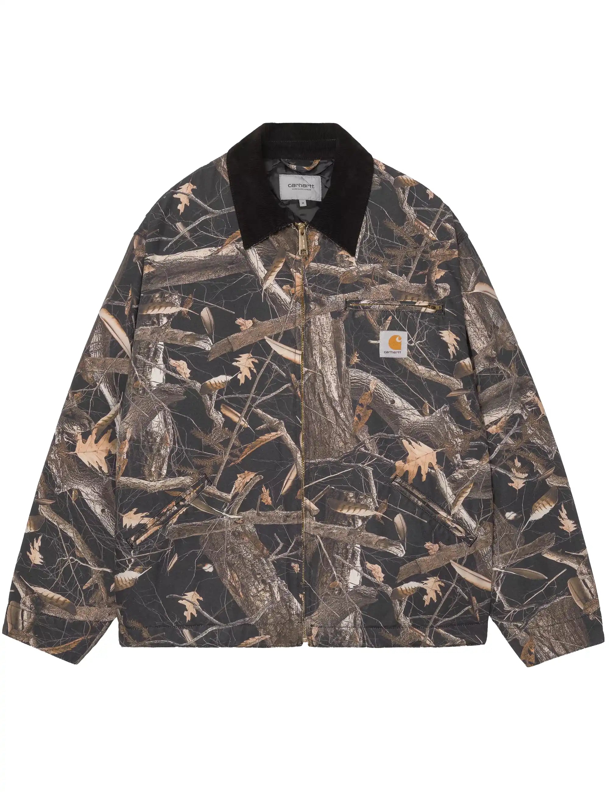 Carhartt WIP OG Detroit Jacket - Camo Feather Tree, Black/Black