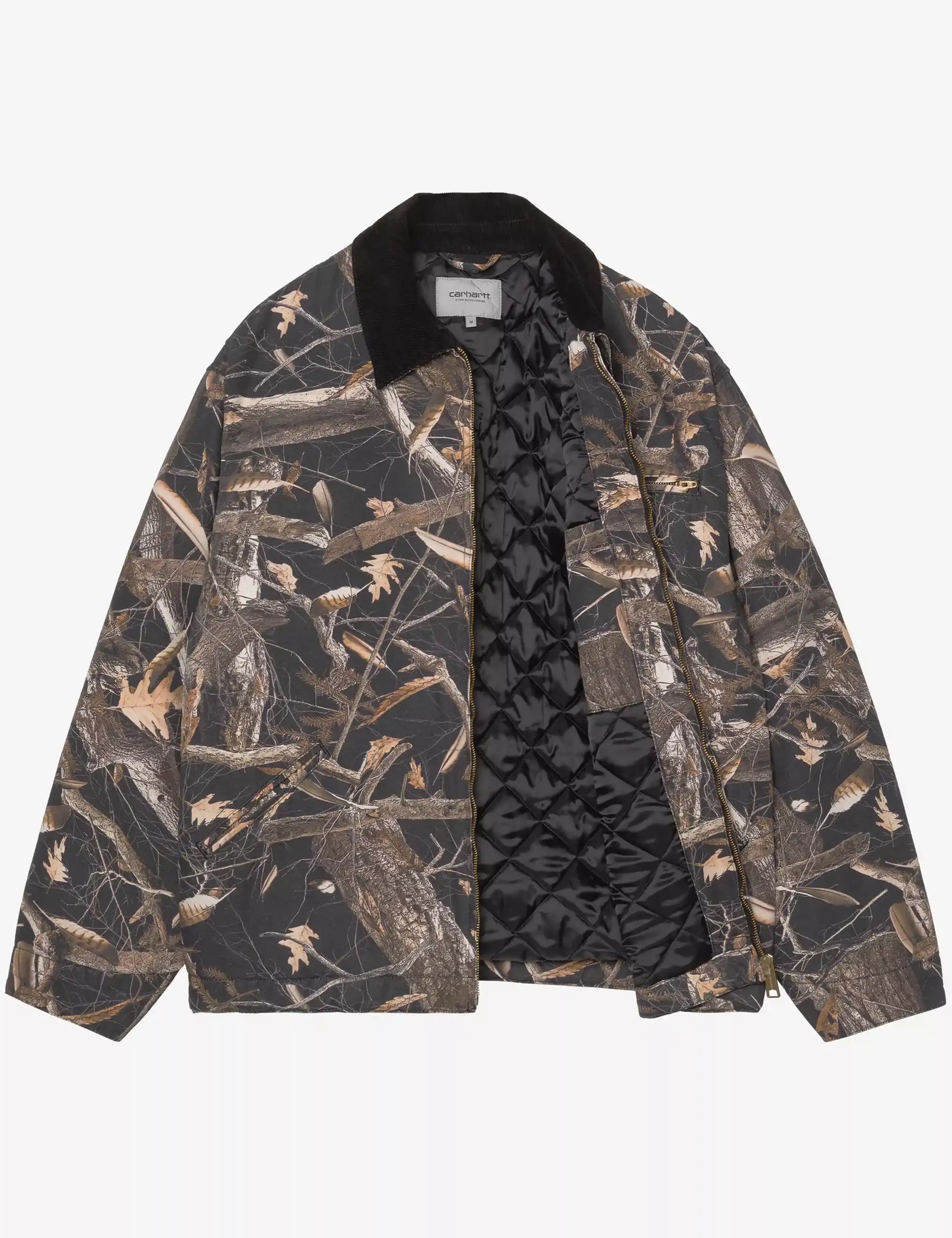 Carhartt WIP OG Detroit Jacket - Camo Feather Tree, Black/Black