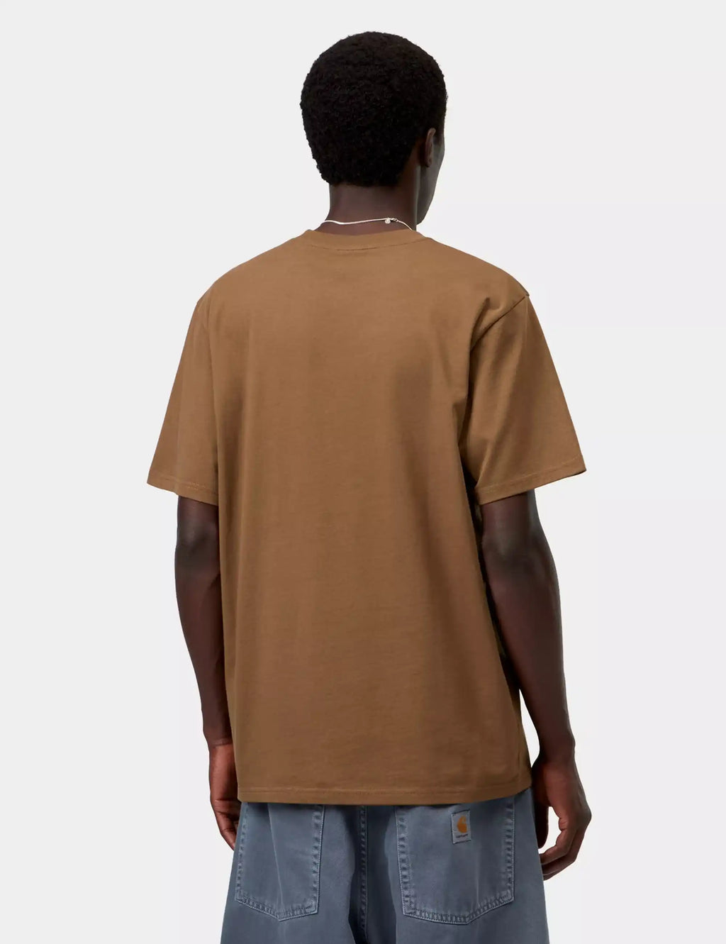 Carhartt WIP T-shirt, solid brown back view