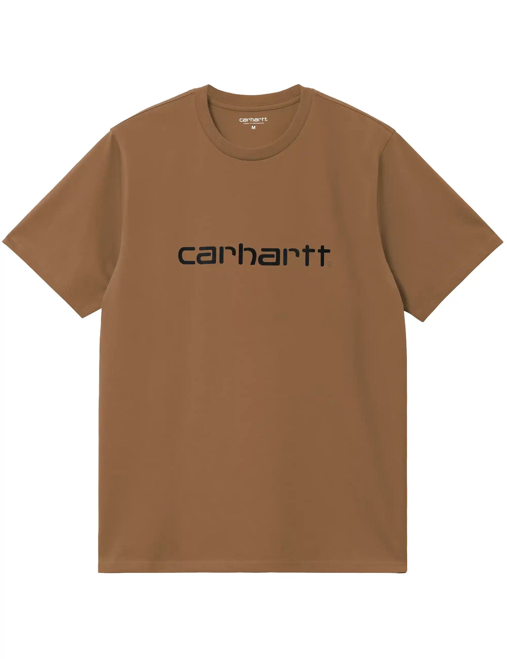 Carhartt WIP script logo T-shirt, brown with black logo
