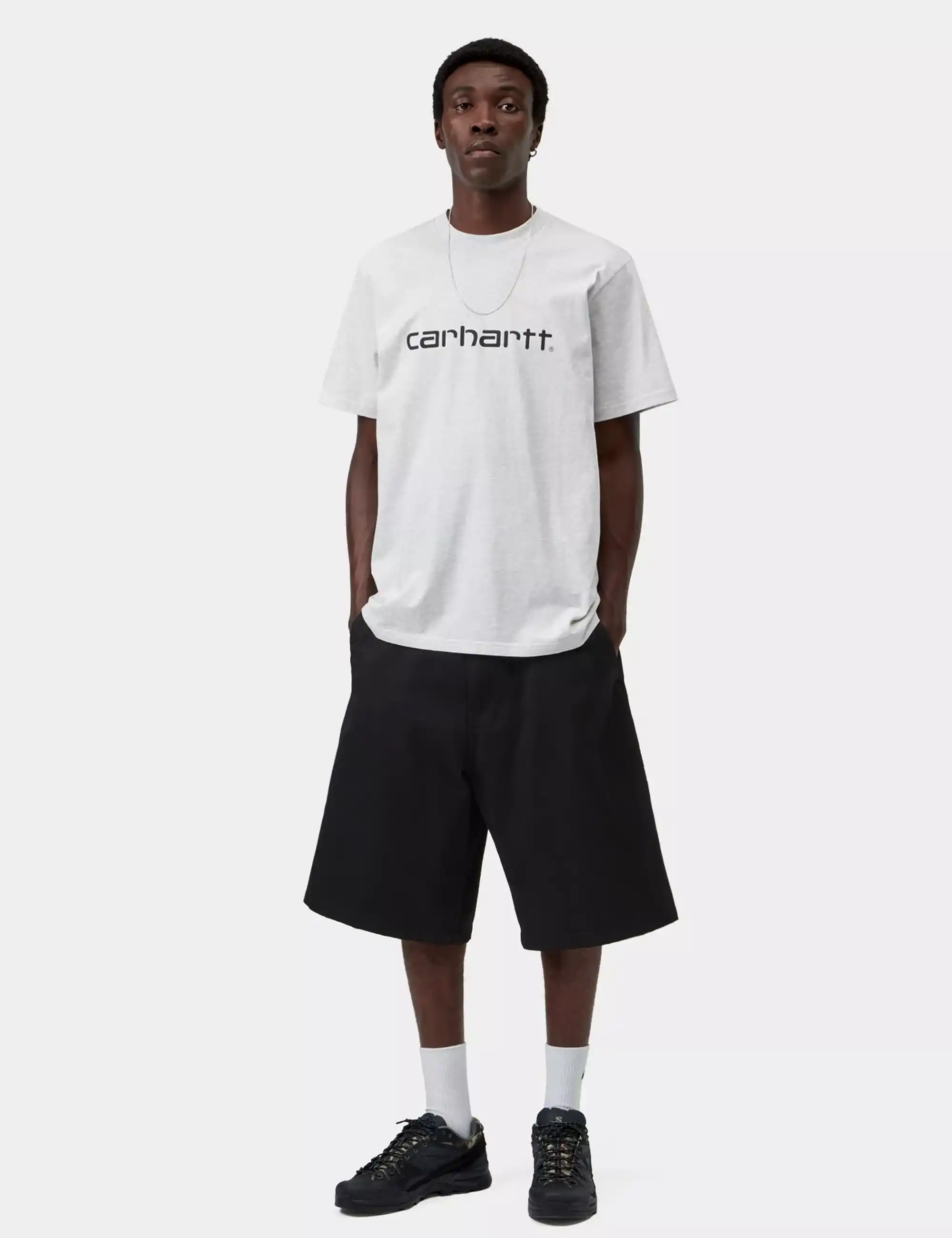 Carhartt WIP Script T-Shirt - Ash Heather/Graphite
