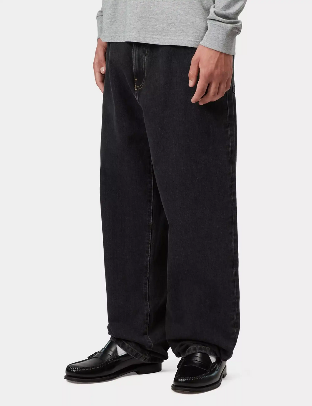 Aaron Denim Pant - Black, Stone Washed
