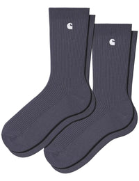 Madison Pack Socks - Shady Purple/White