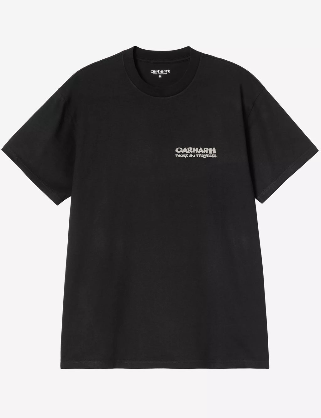 Black crewneck T-shirt with Carhartt Work In Progress chest logo