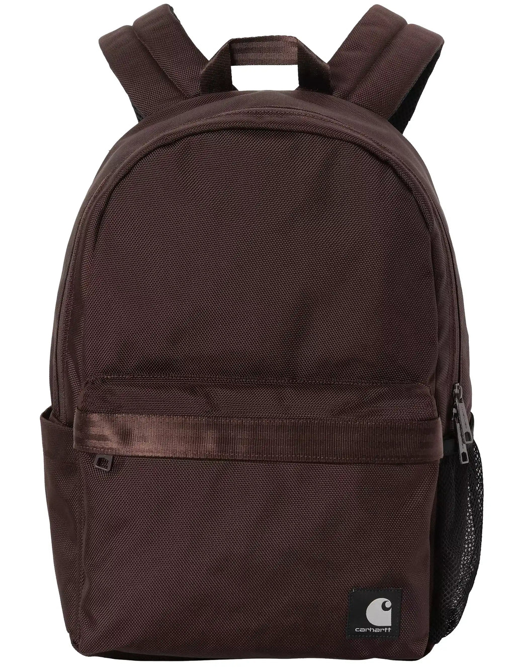 Carhartt WIP Richmond backpack in brown with zip front pocket and logo patch