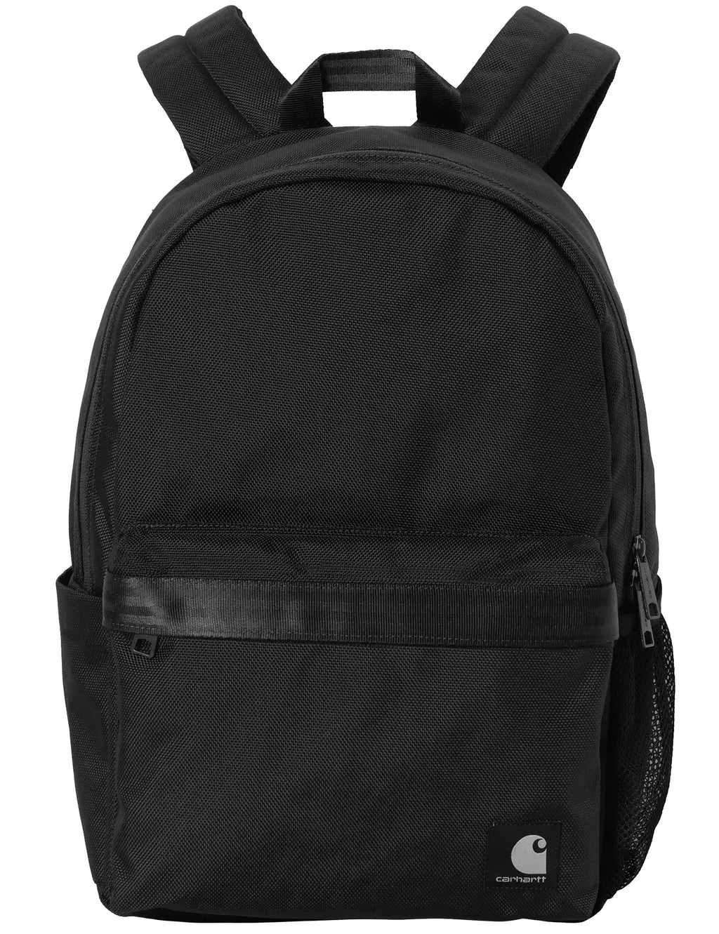 Carhartt WIP Richmond black backpack, front panel with logo patch