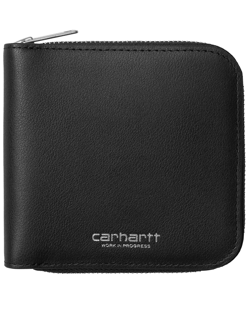 Leather Wallet - Black/Silver