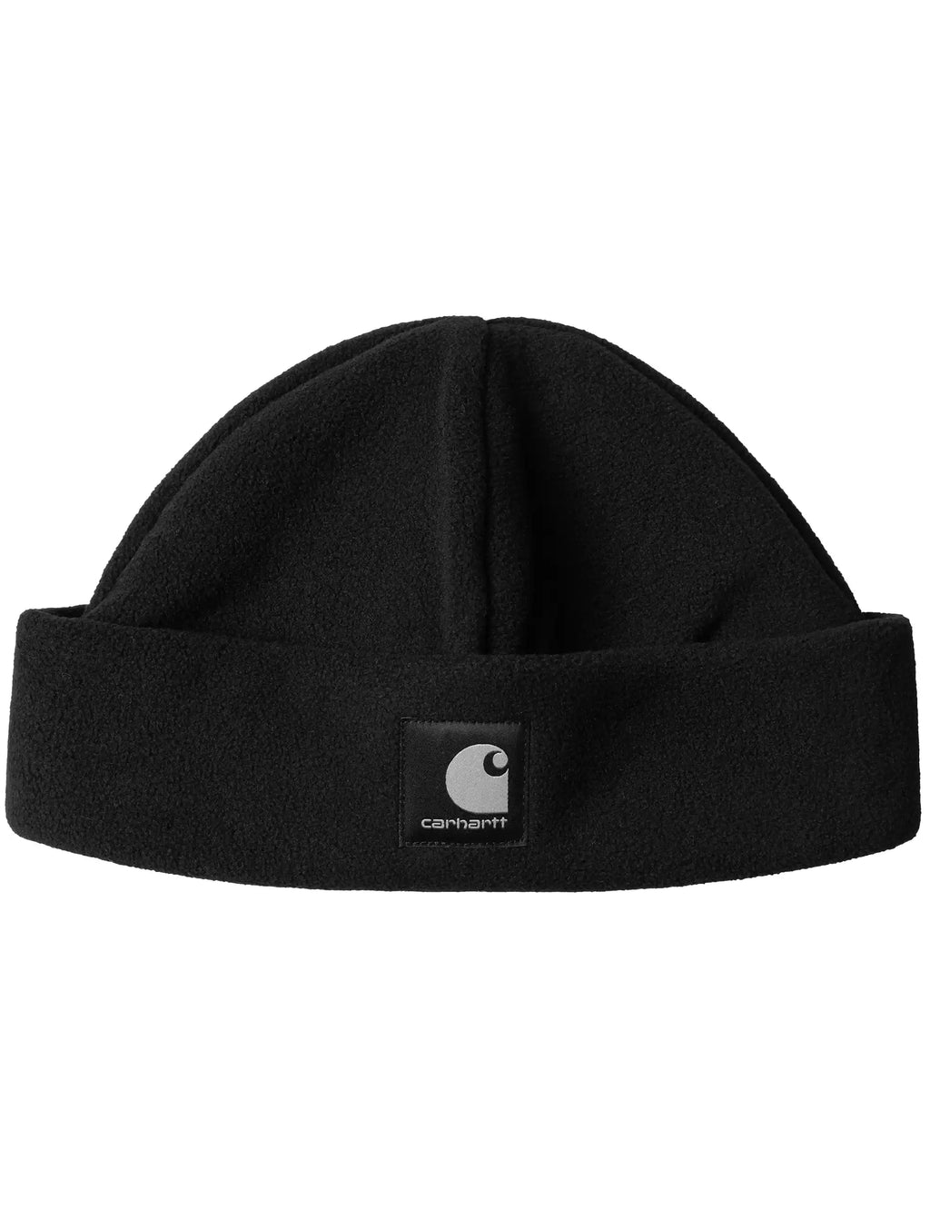 Carhartt WIP black knit beanie hat with front logo patch
